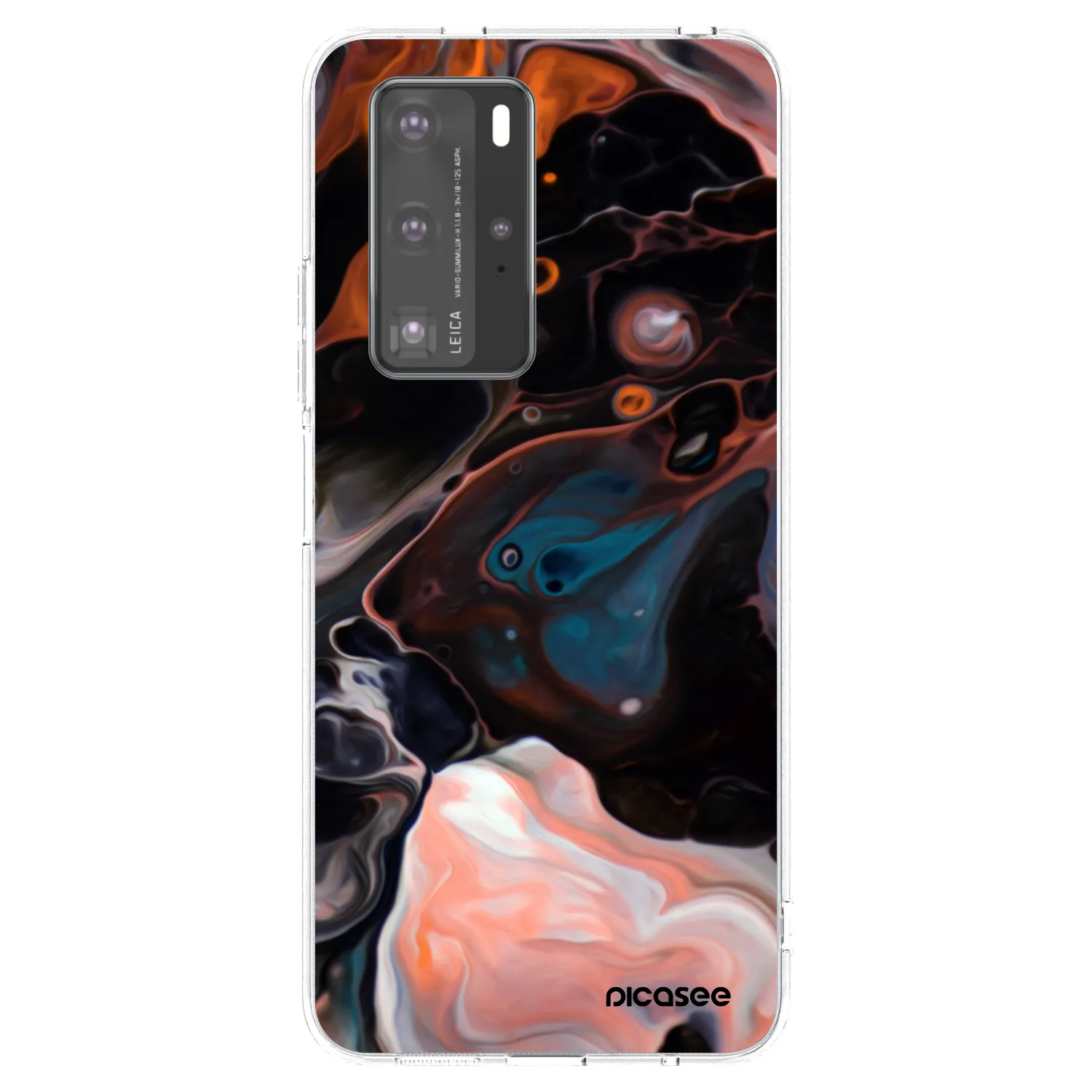 Picasee átlátszó szilikon tok az alábbi mobiltelefonokra Huawei P40 Pro - Cream
