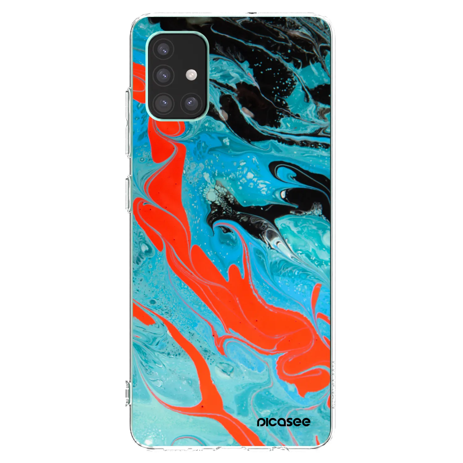 Picasee átlátszó szilikon tok az alábbi mobiltelefonokra Samsung Galaxy M51 M515F - Blue Magma