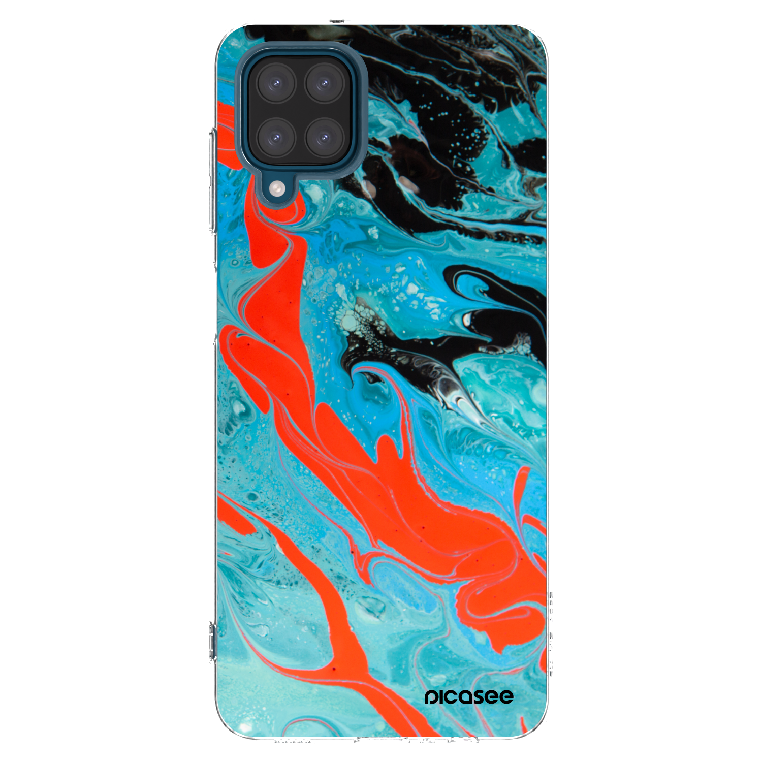 Picasee átlátszó szilikon tok az alábbi mobiltelefonokra Samsung Galaxy A12 A125F - Blue Magma