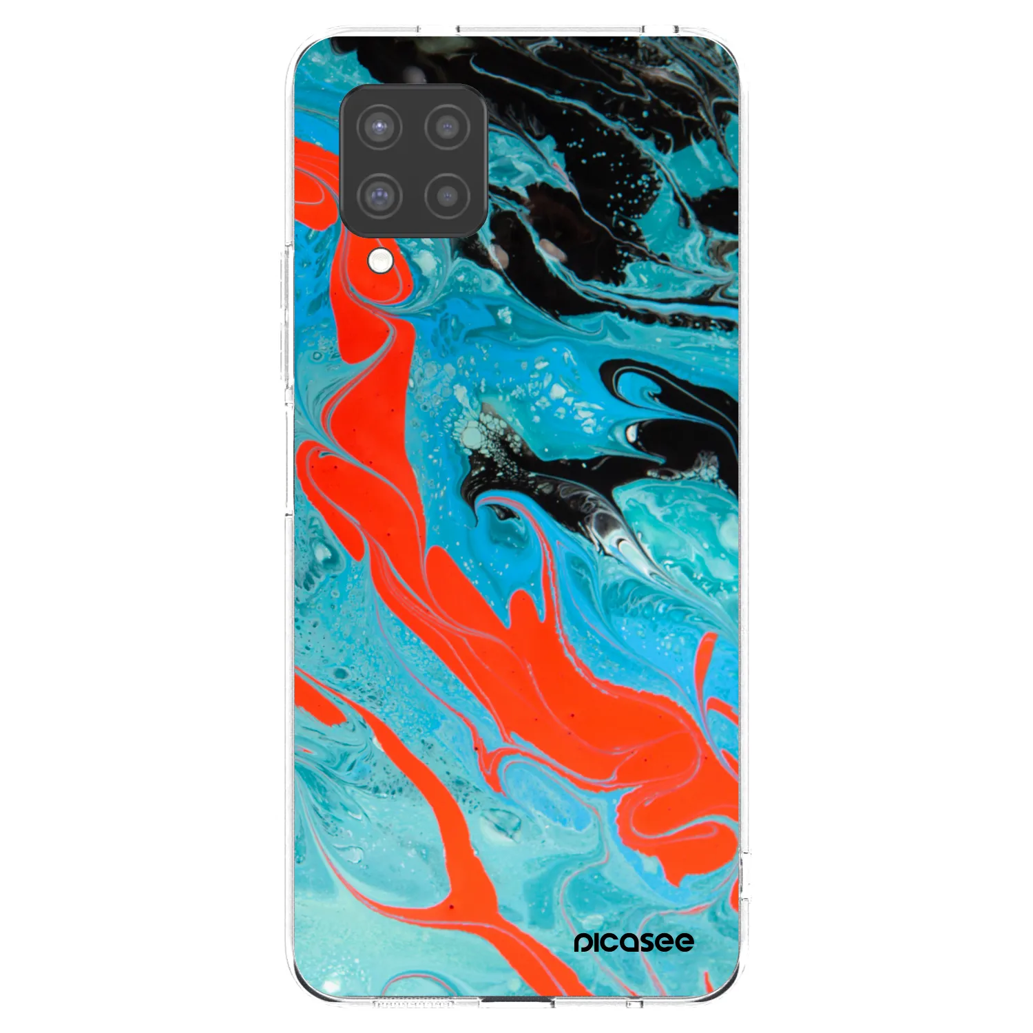 Picasee átlátszó szilikon tok az alábbi mobiltelefonokra Samsung Galaxy A42 A426B - Blue Magma