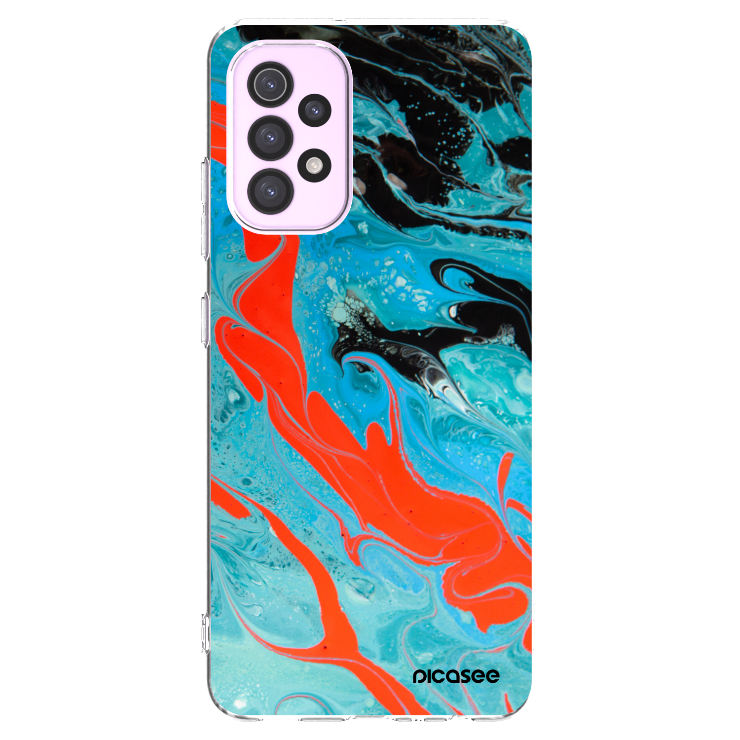 Picasee átlátszó szilikon tok az alábbi mobiltelefonokra Samsung Galaxy A32 5G A326B - Blue Magma