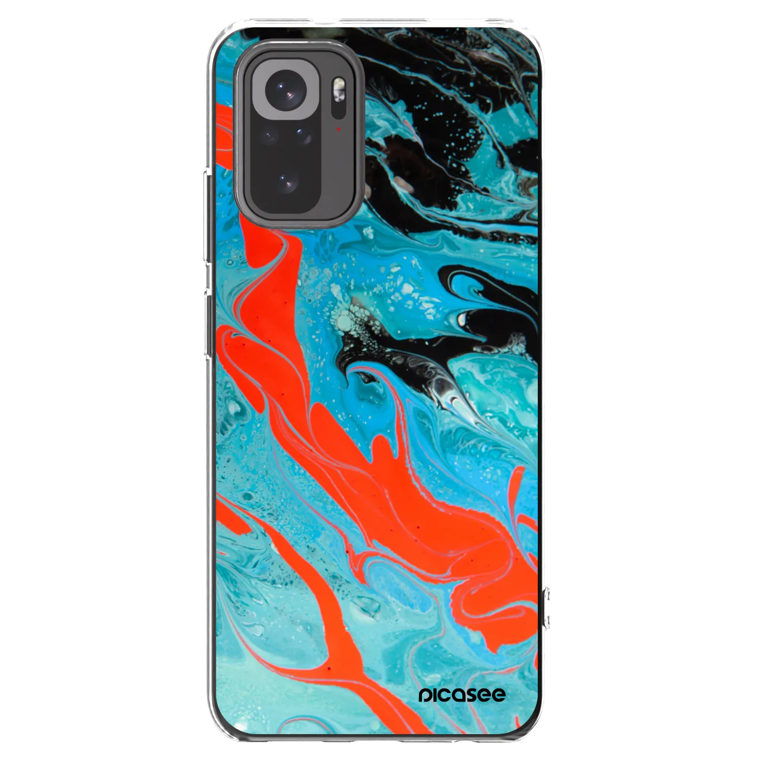 Picasee átlátszó szilikon tok az alábbi mobiltelefonokra Xiaomi Redmi Note 10S - Blue Magma