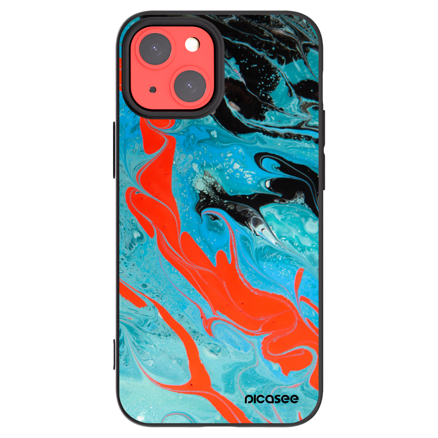 Picasee fekete szilikon tok az alábbi mobiltelefonokra Apple iPhone 13 mini - Blue Magma