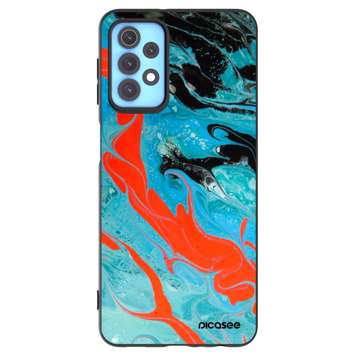 Picasee fekete szilikon tok az alábbi mobiltelefonokra Samsung Galaxy A32 4G SM-A325F - Blue Magma