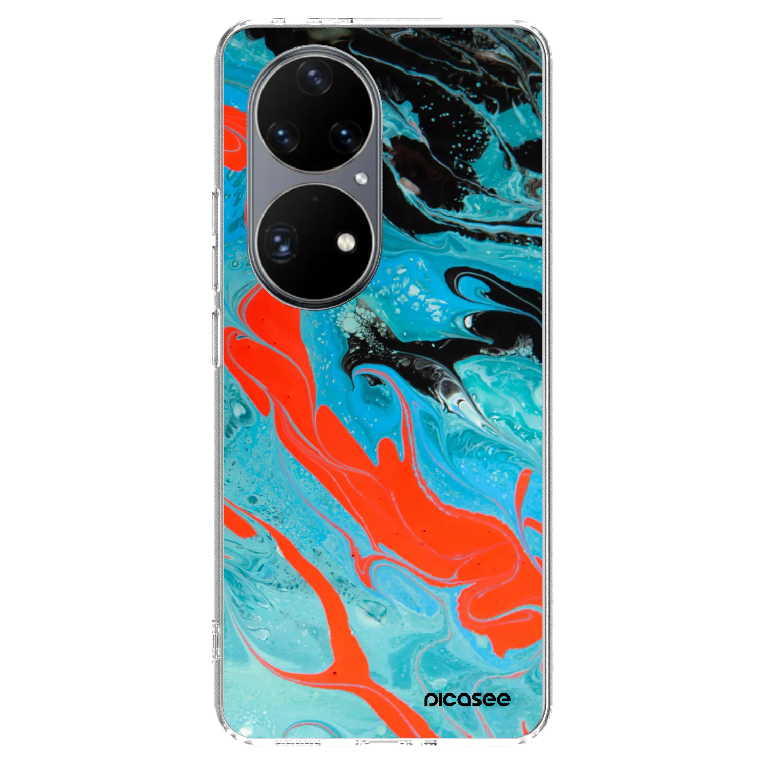Picasee átlátszó szilikon tok az alábbi mobiltelefonokra Huawei P50 - Blue Magma