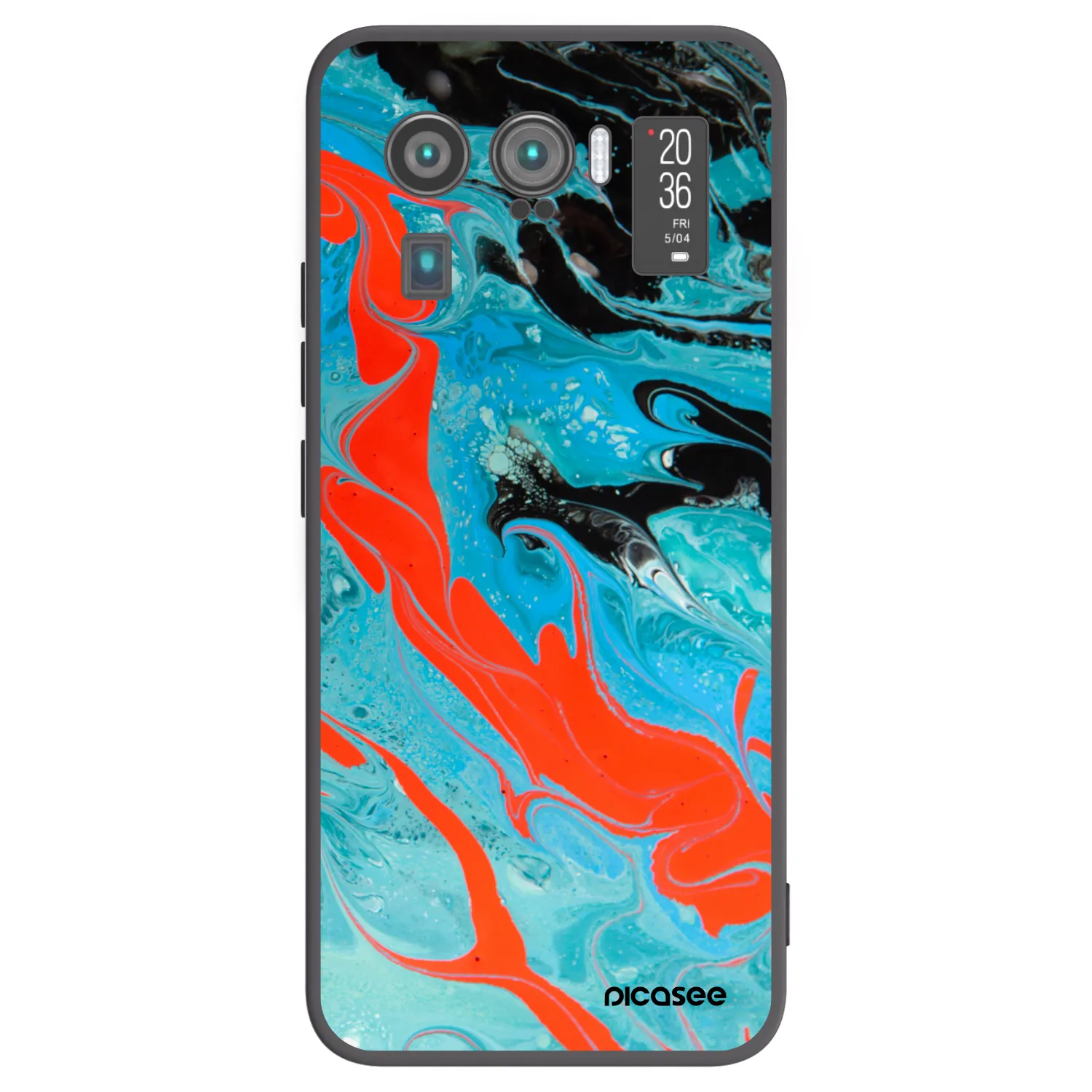 Picasee fekete szilikon tok az alábbi mobiltelefonokra Xiaomi Mi 11 Ultra - Blue Magma