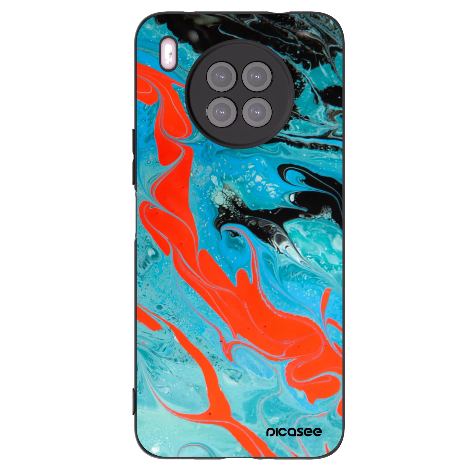 Picasee fekete szilikon tok az alábbi mobiltelefonokra Huawei Nova 8i - Blue Magma
