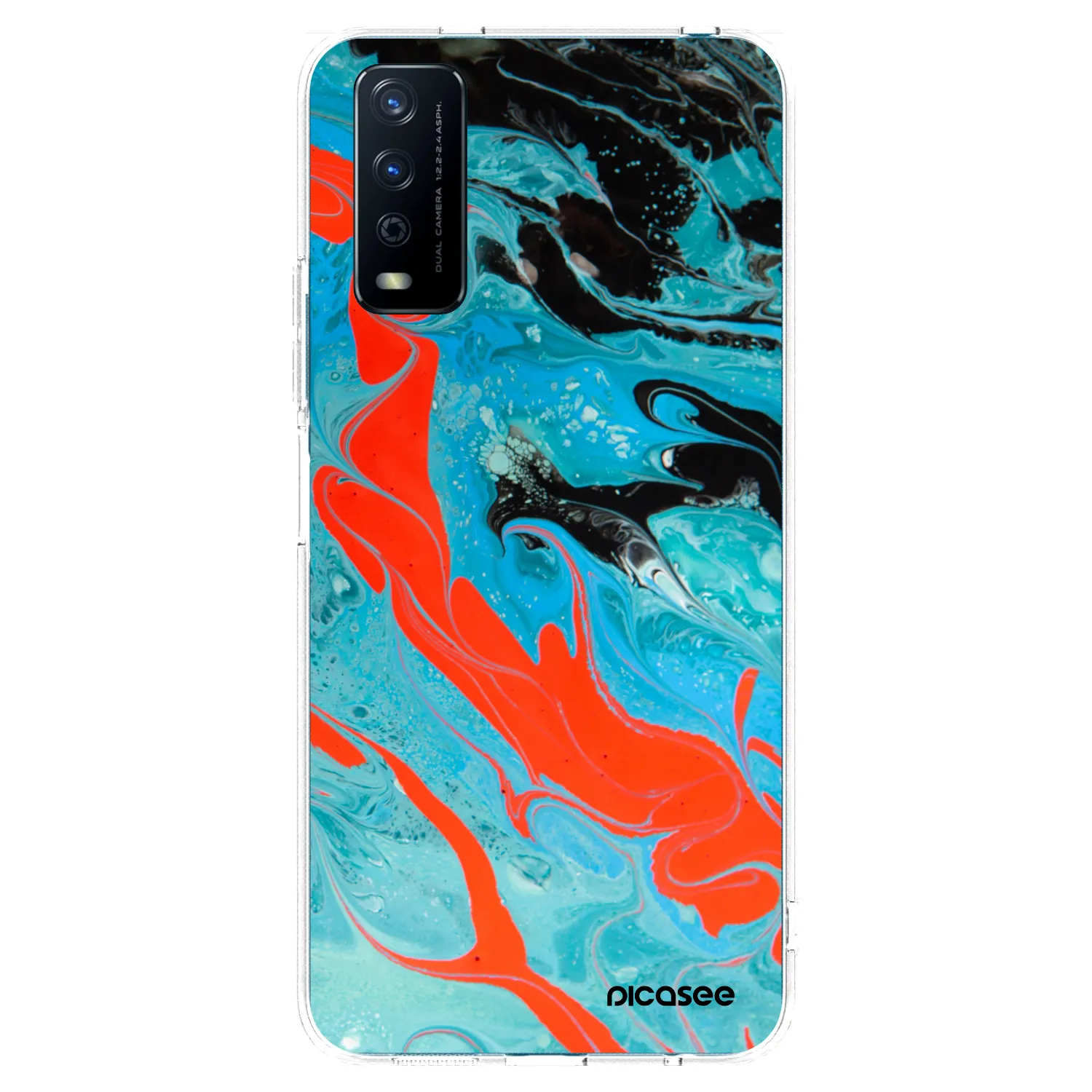 Picasee átlátszó szilikon tok az alábbi mobiltelefonokra Vivo Y11s - Blue Magma