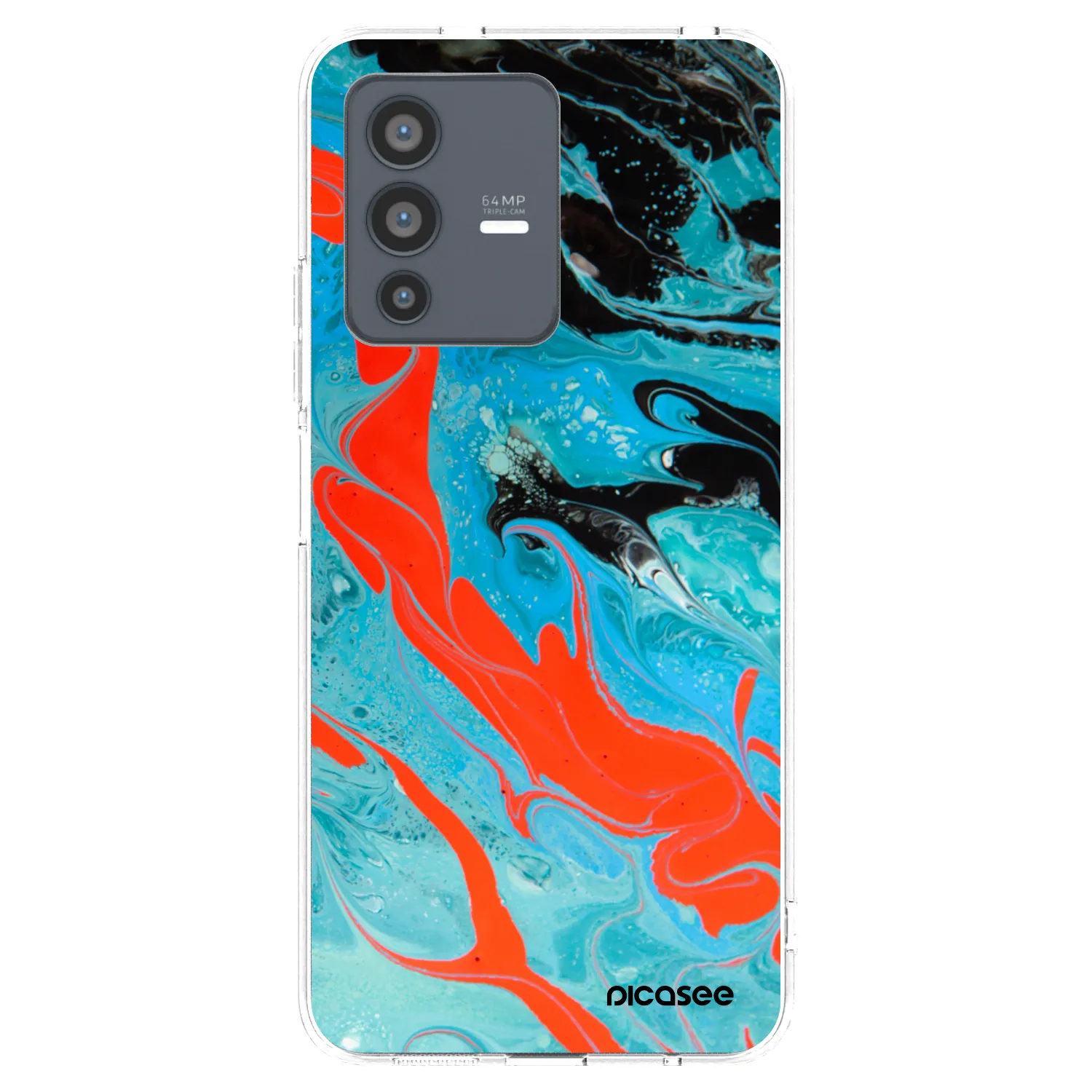 Picasee átlátszó szilikon tok az alábbi mobiltelefonokra Vivo V23 5G - Blue Magma