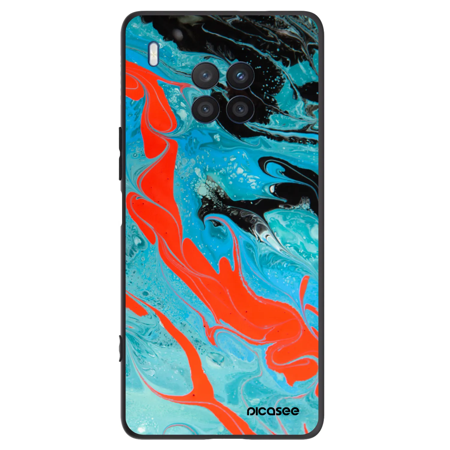 Picasee fekete szilikon tok az alábbi mobiltelefonokra Honor 50 Lite - Blue Magma