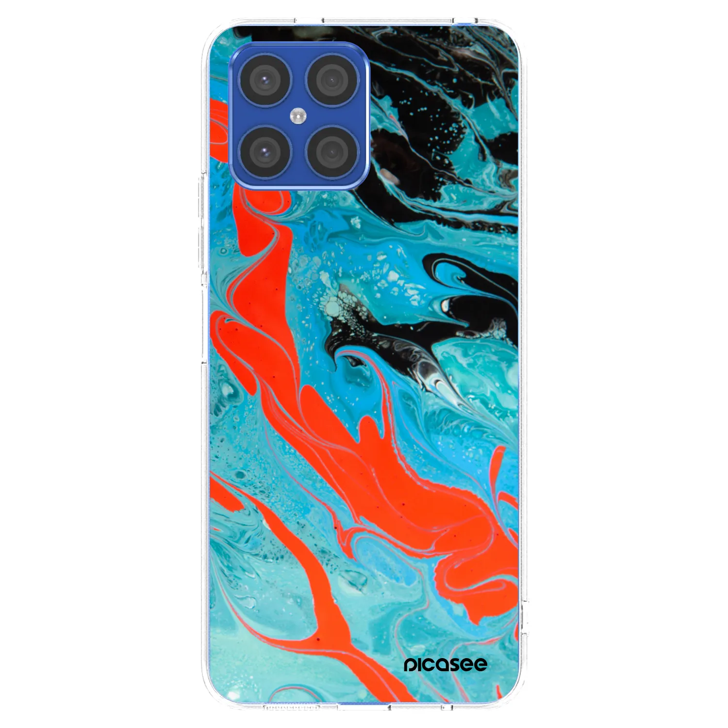 Picasee átlátszó szilikon tok az alábbi mobiltelefonokra Honor X8 4G - Blue Magma