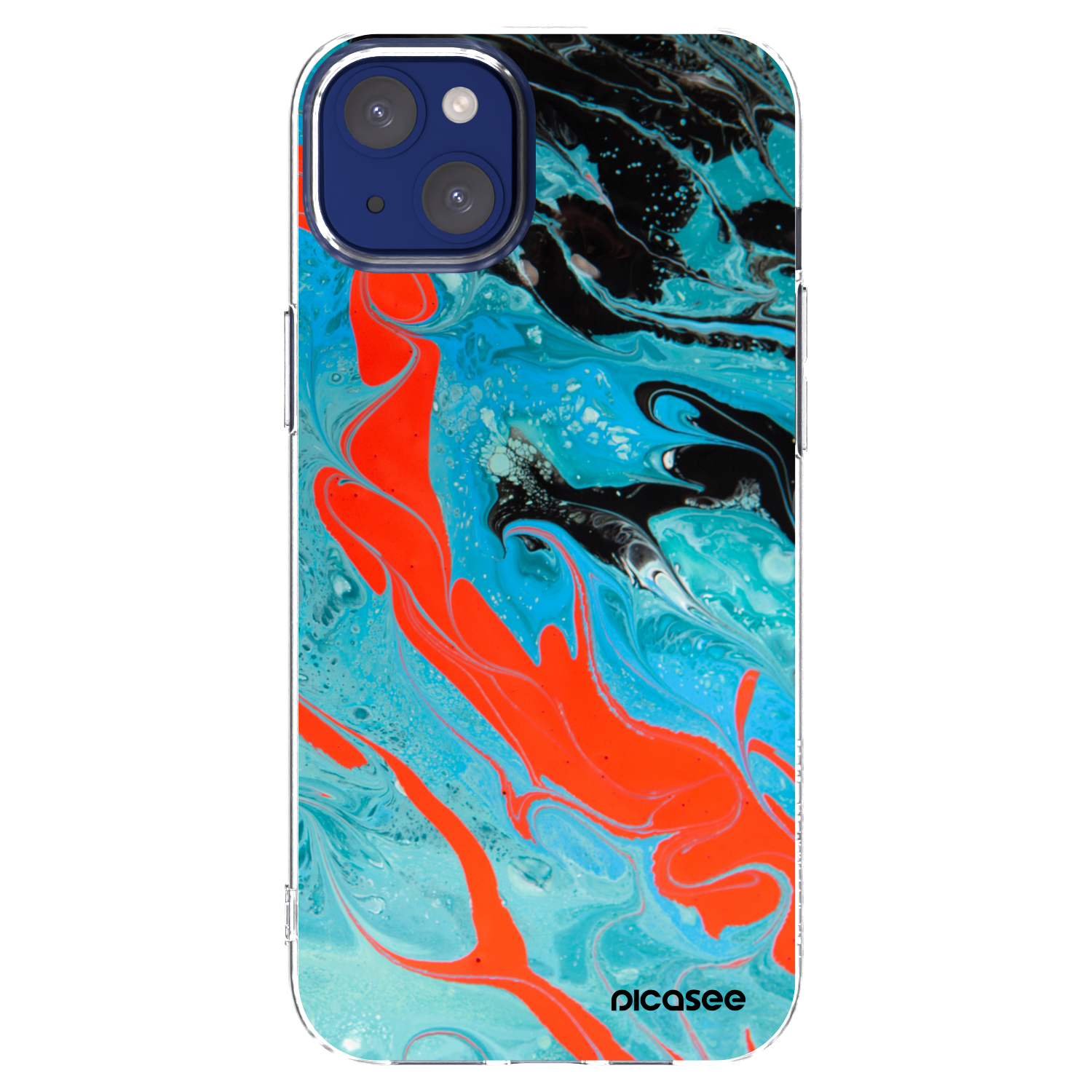 Picasee átlátszó szilikon tok az alábbi mobiltelefonokra Apple iPhone 14 Plus - Blue Magma