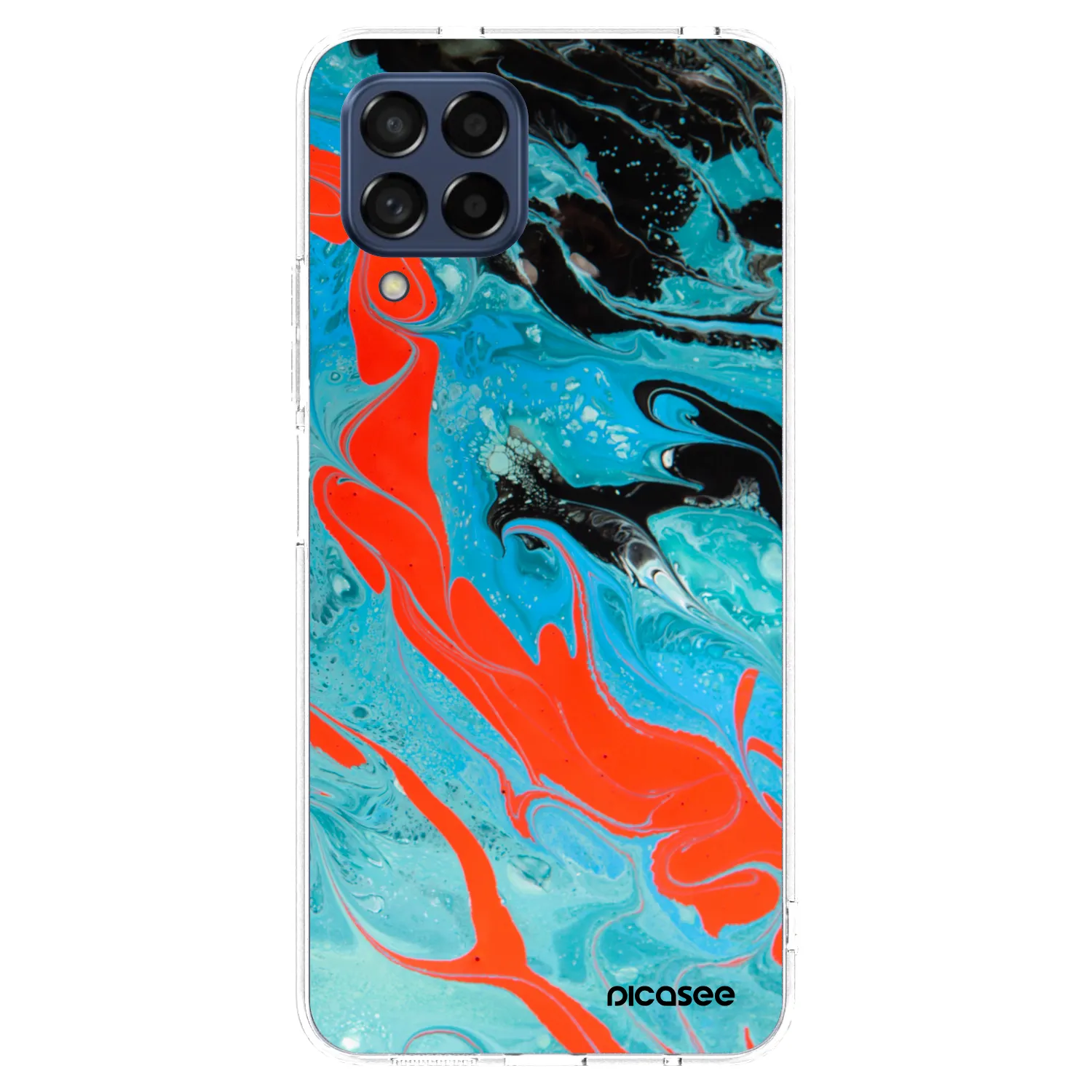 Picasee átlátszó szilikon tok az alábbi mobiltelefonokra Samsung Galaxy M53 5G - Blue Magma