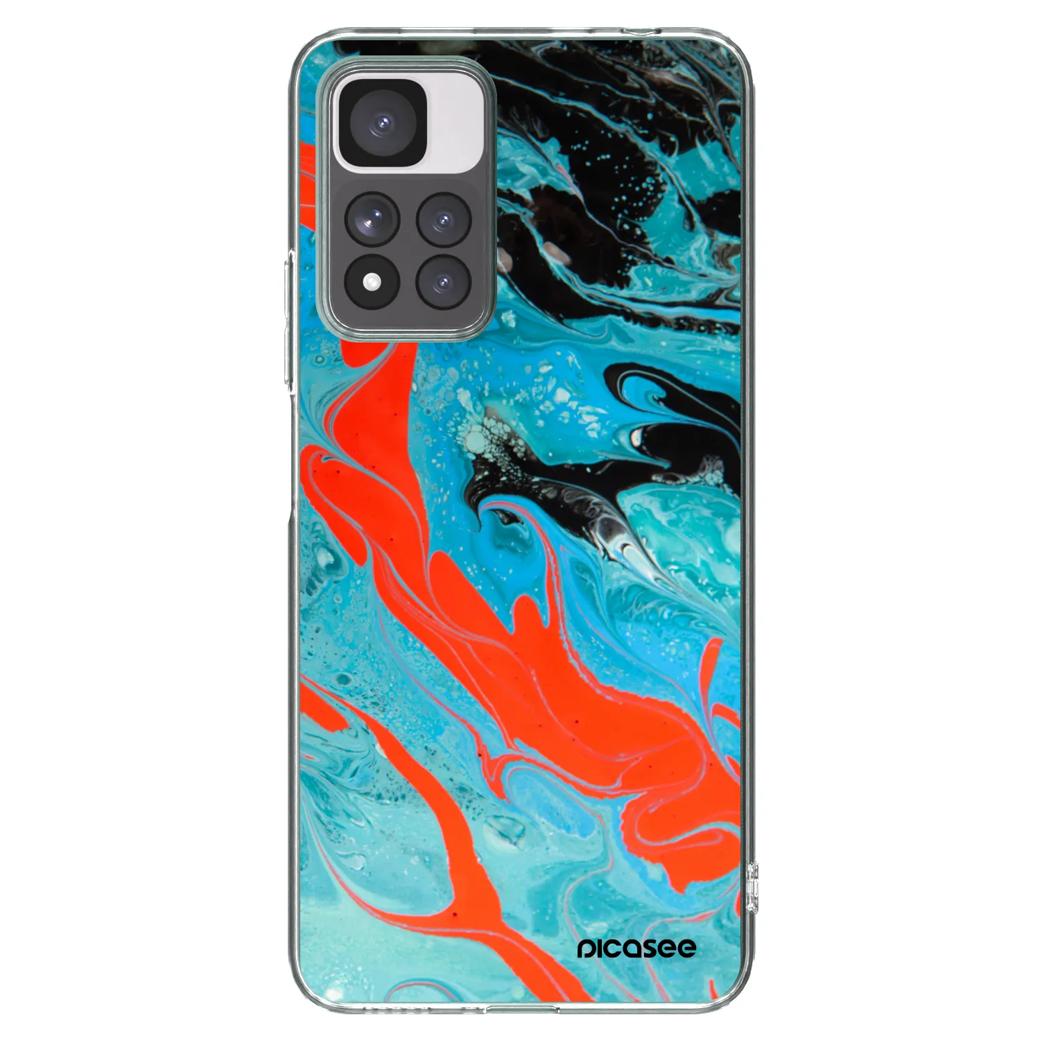 Picasee átlátszó szilikon tok az alábbi mobiltelefonokra Xiaomi Redmi Note 11 Pro+ 5G - Blue Magma