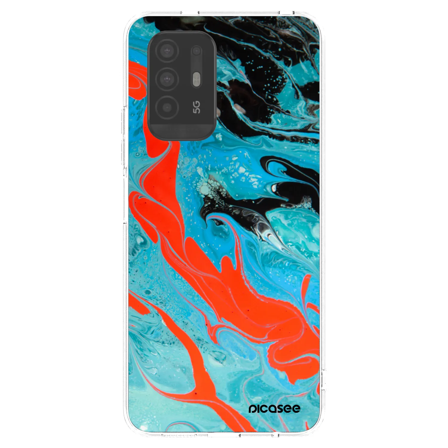 Picasee átlátszó szilikon tok az alábbi mobiltelefonokra OPPO A94 5G - Blue Magma