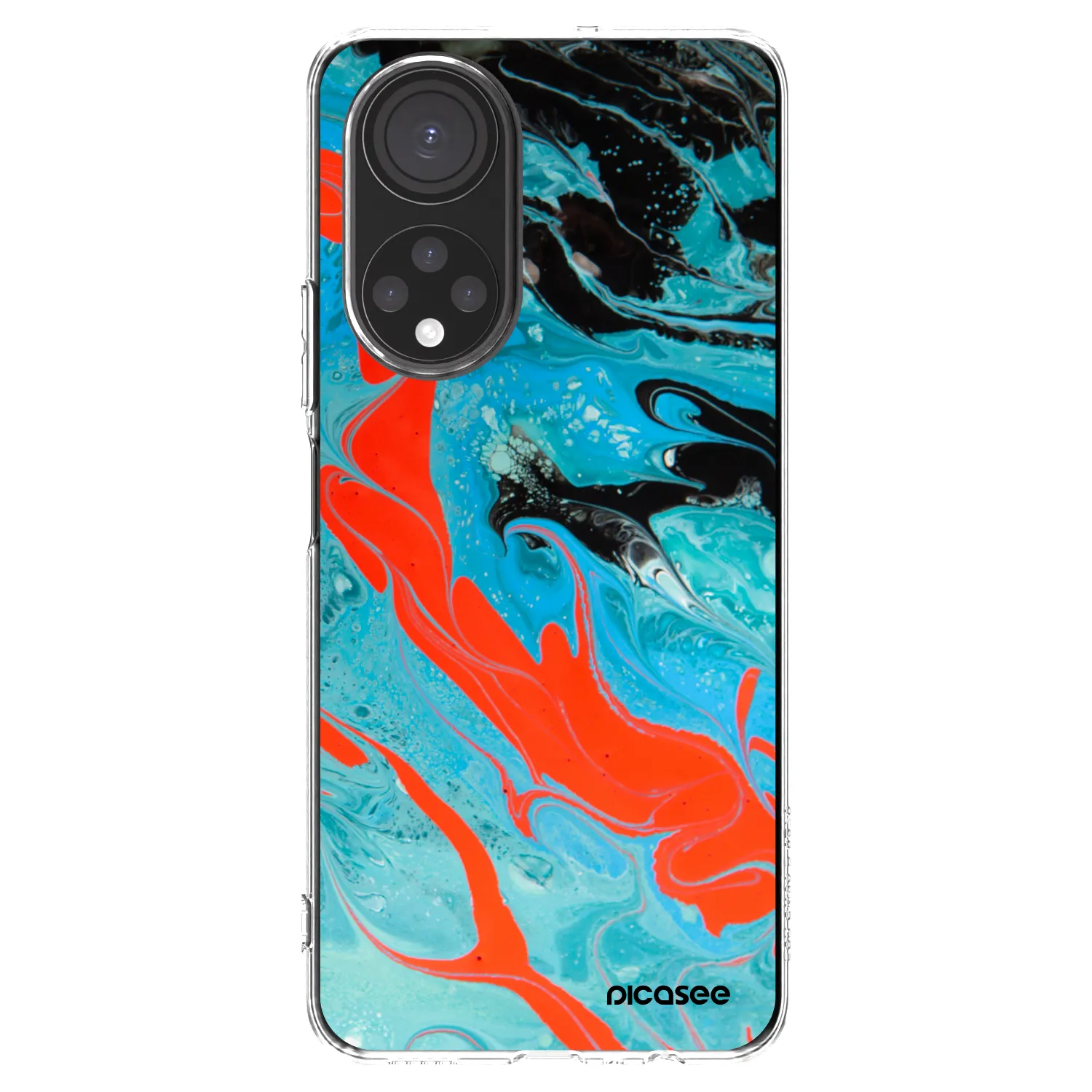 Picasee átlátszó szilikon tok az alábbi mobiltelefonokra Honor X7 - Blue Magma