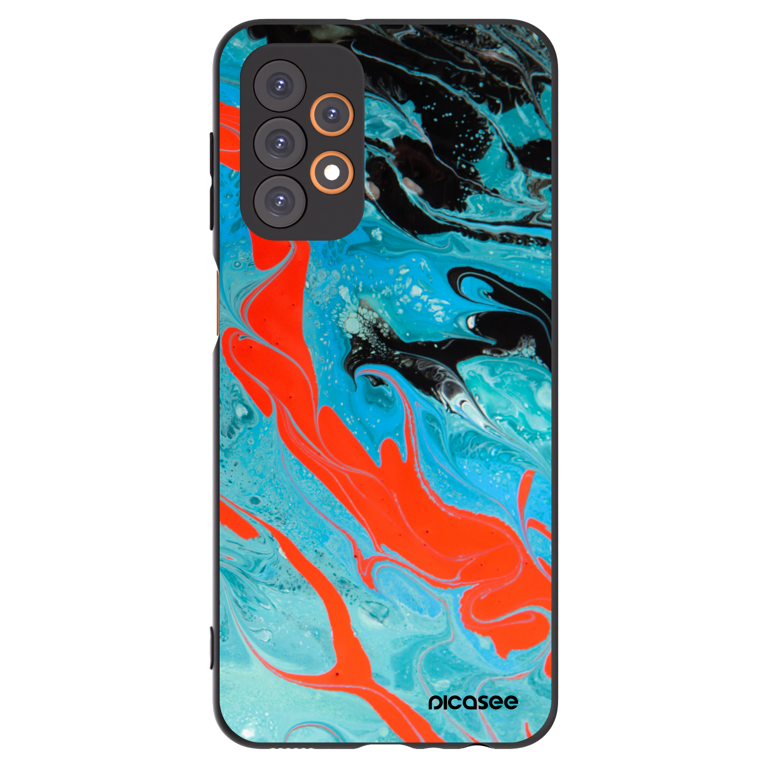 Picasee fekete szilikon tok az alábbi mobiltelefonokra Samsung Galaxy A23 A236B 5G - Blue Magma