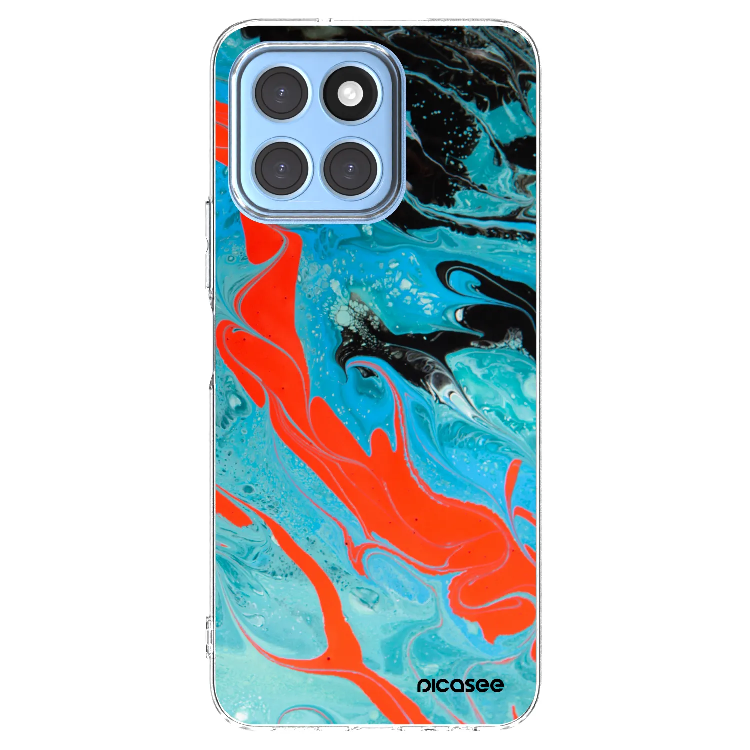 Picasee átlátszó szilikon tok az alábbi mobiltelefonokra Honor X6 - Blue Magma