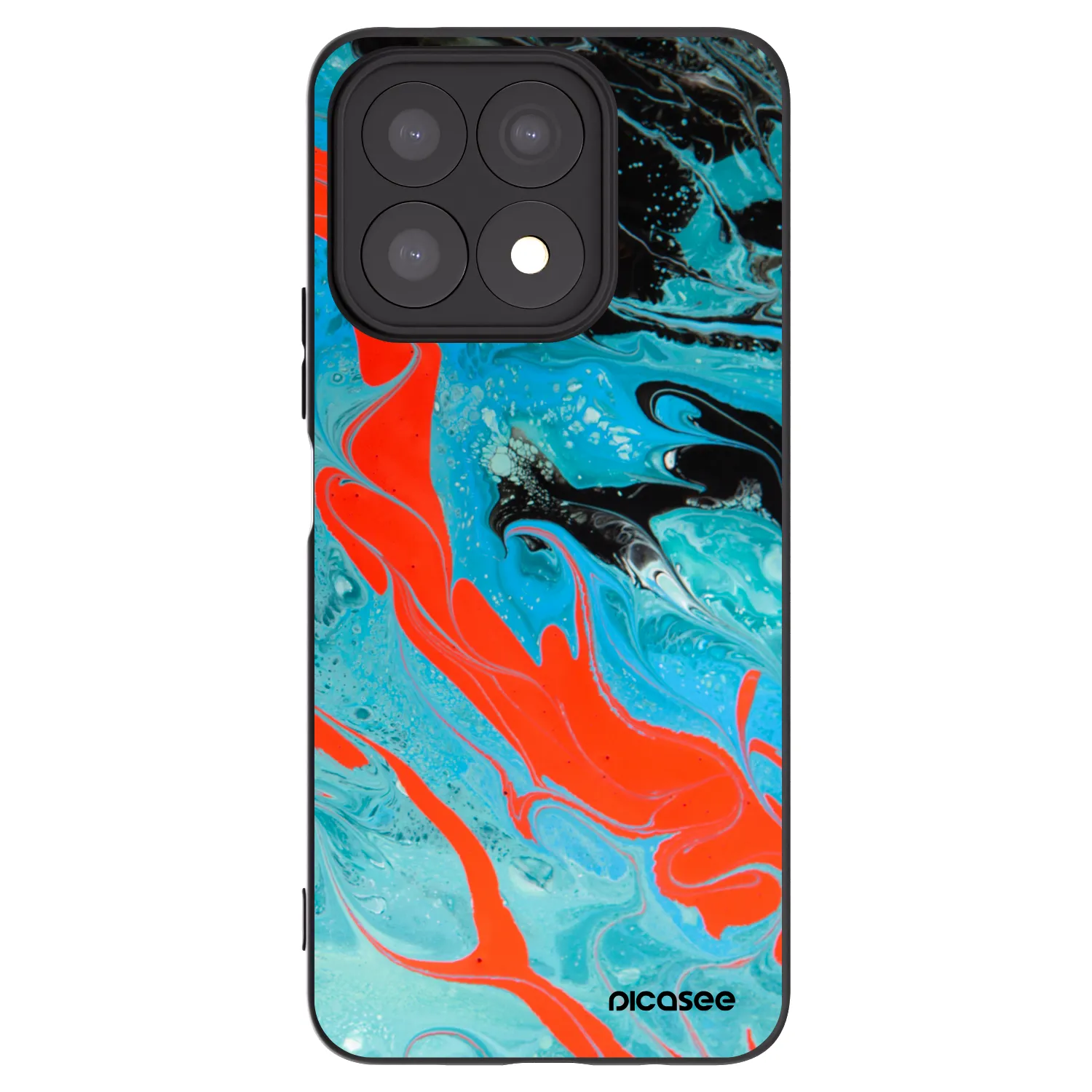 Picasee fekete szilikon tok az alábbi mobiltelefonokra Honor X8a - Blue Magma