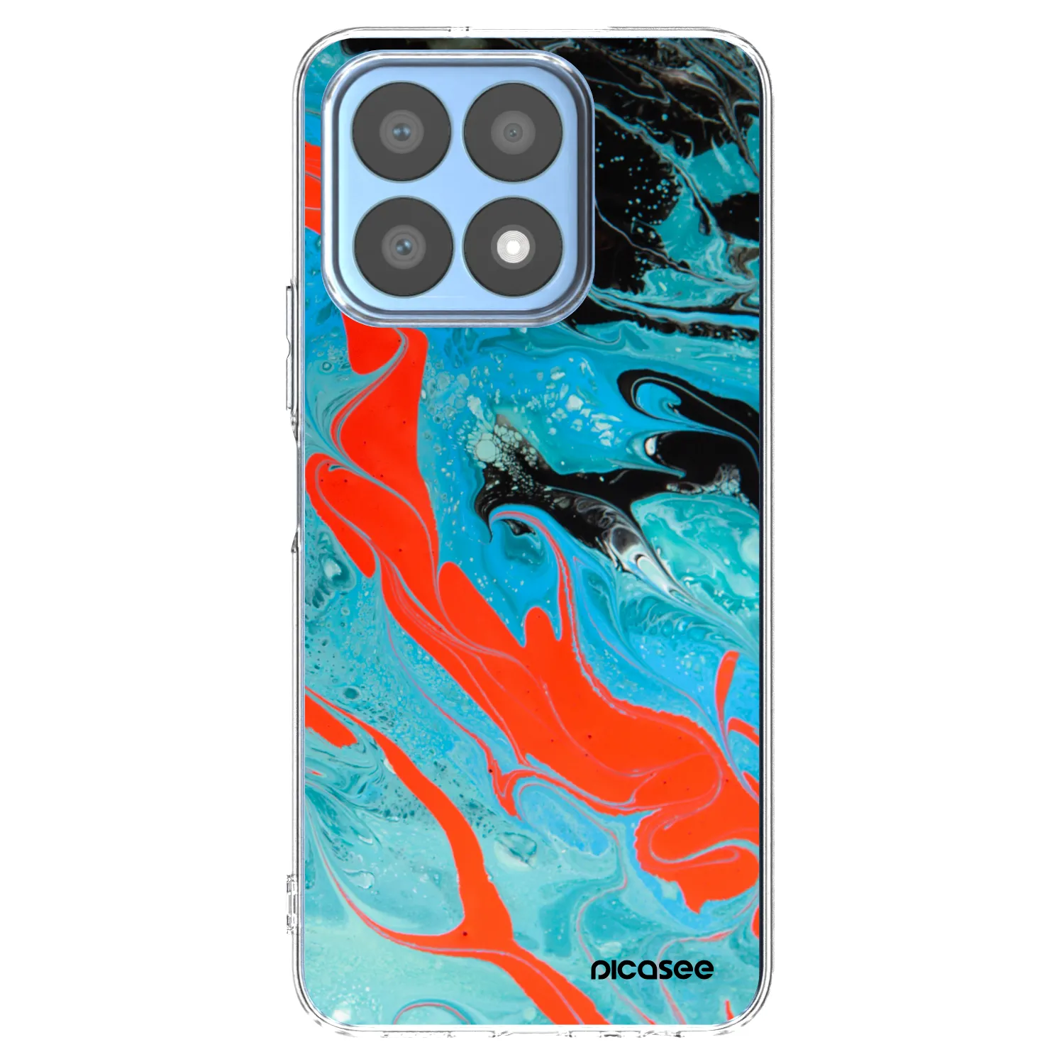 Picasee átlátszó szilikon tok az alábbi mobiltelefonokra Honor X8a - Blue Magma