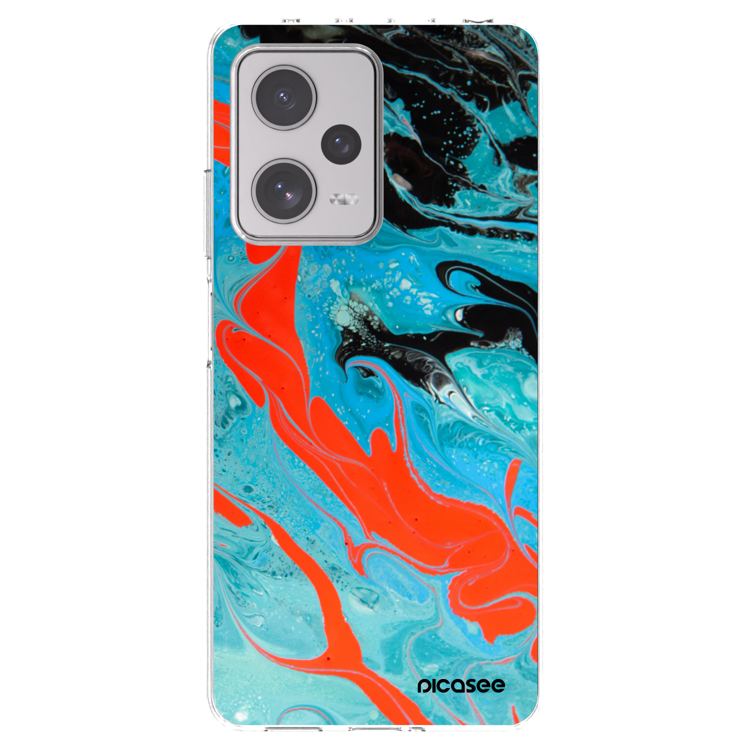 Picasee átlátszó szilikon tok az alábbi mobiltelefonokra Xiaomi Redmi Note 12 Pro+ 5G - Blue Magma
