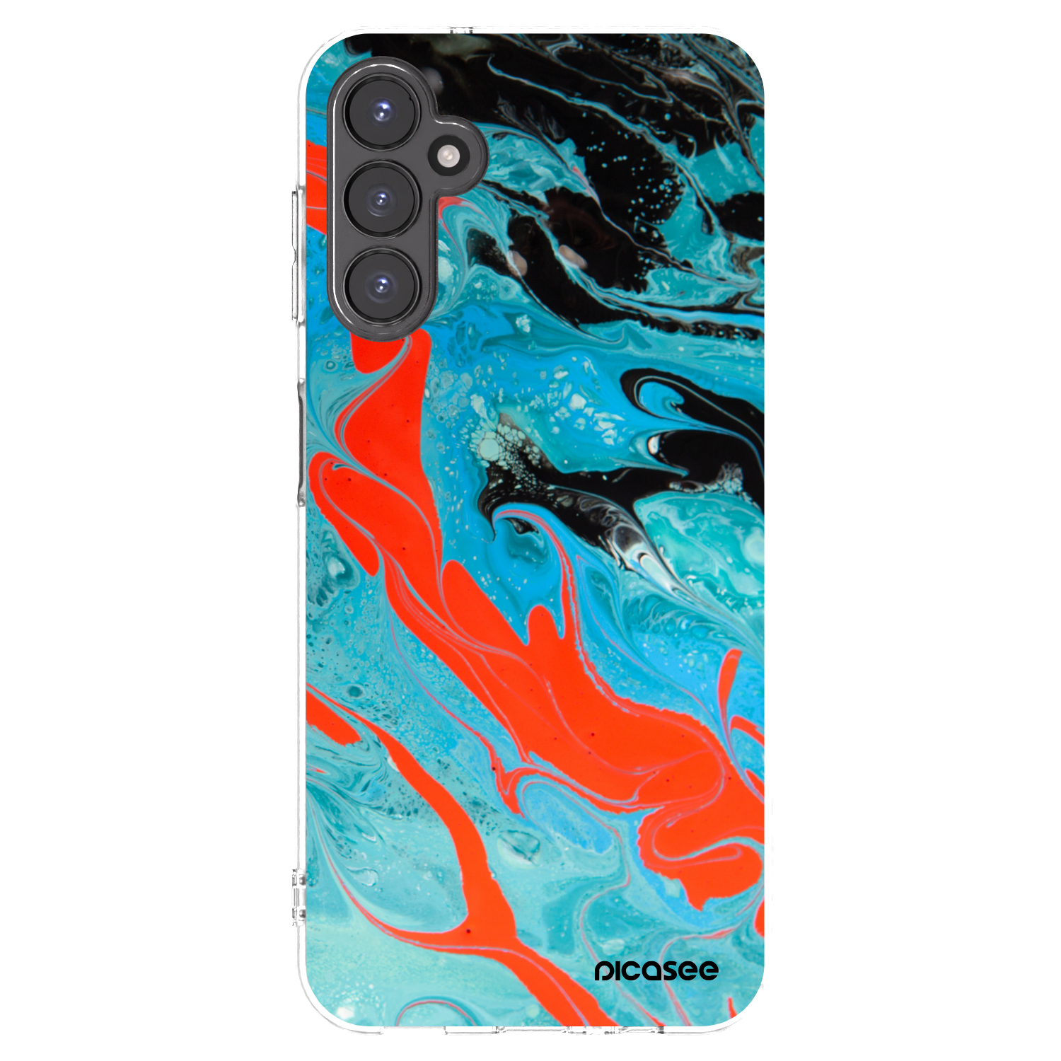 Picasee átlátszó szilikon tok az alábbi mobiltelefonokra Samsung Galaxy A14 4G A145R - Blue Magma