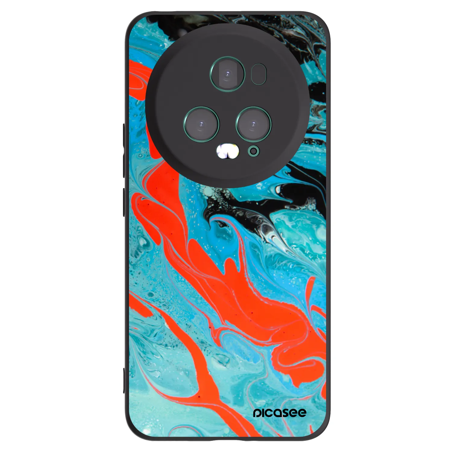 Picasee fekete szilikon tok az alábbi mobiltelefonokra Honor Magic5 Pro - Blue Magma