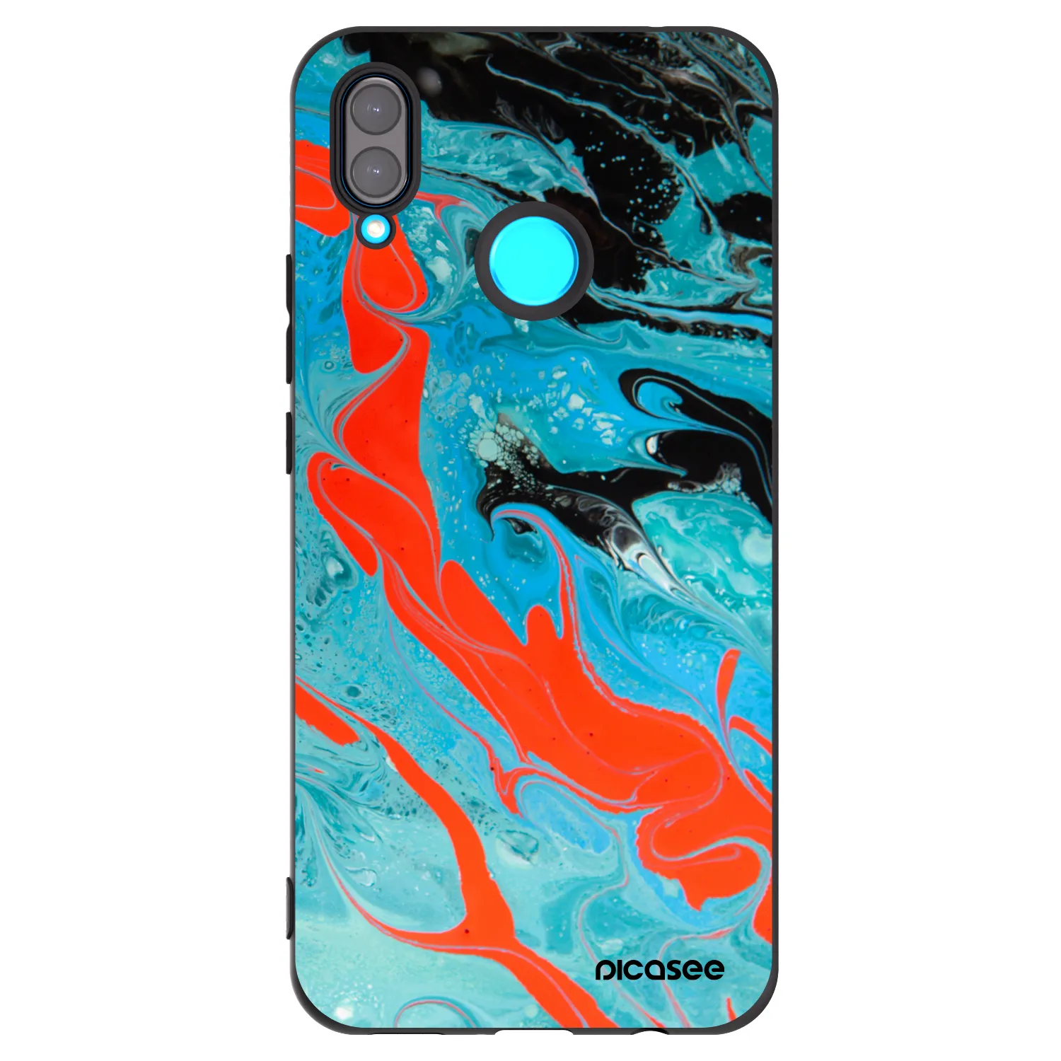 Picasee fekete szilikon tok az alábbi mobiltelefonokra Huawei Nova 3i - Blue Magma