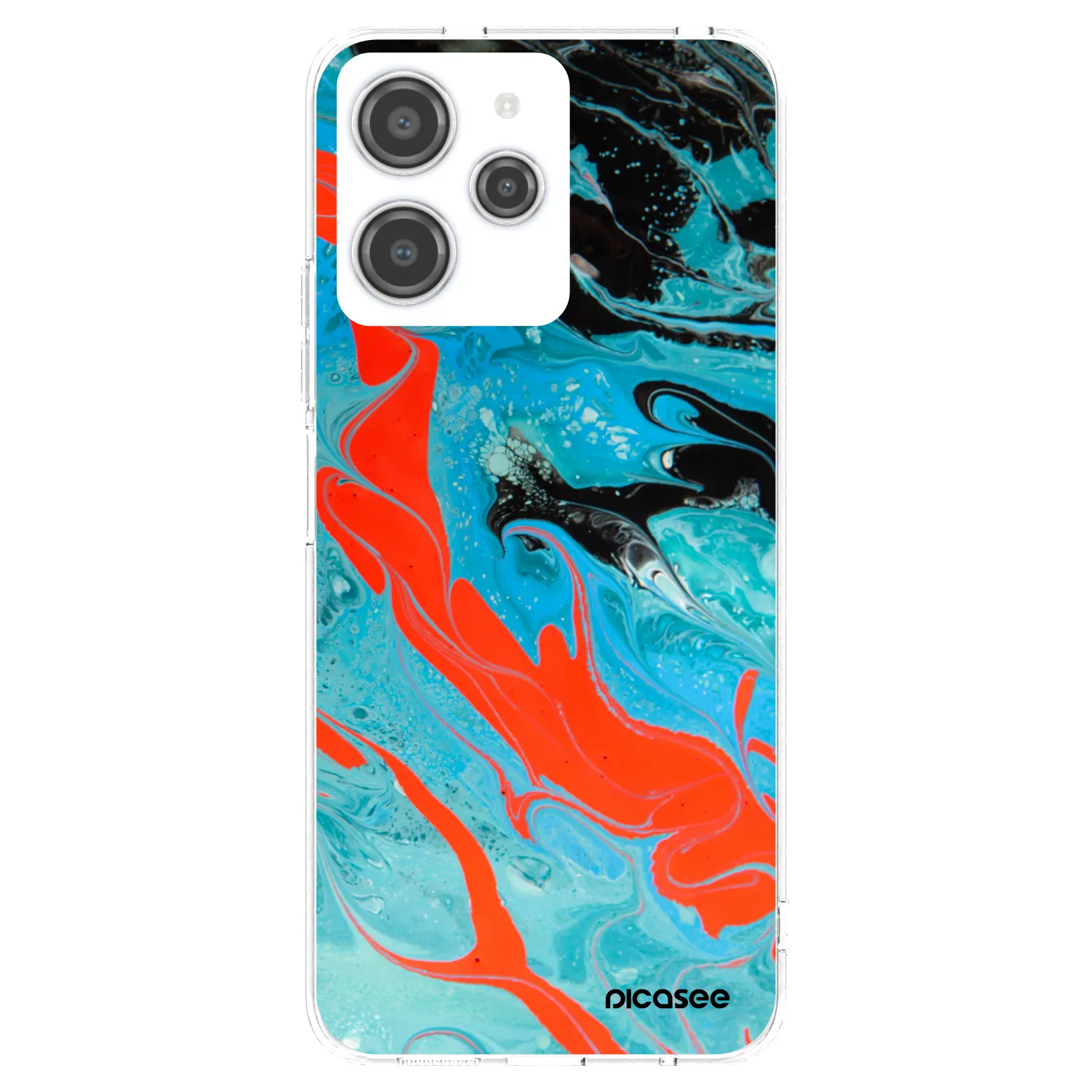 Picasee átlátszó szilikon tok az alábbi mobiltelefonokra Xiaomi Redmi 12 4G - Blue Magma