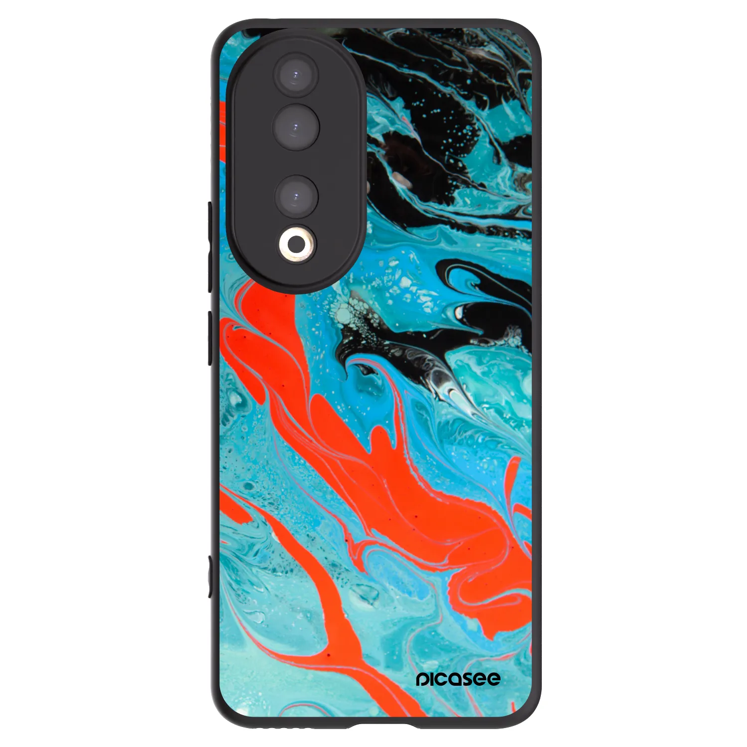 Picasee fekete szilikon tok az alábbi mobiltelefonokra Honor 90 5G - Blue Magma