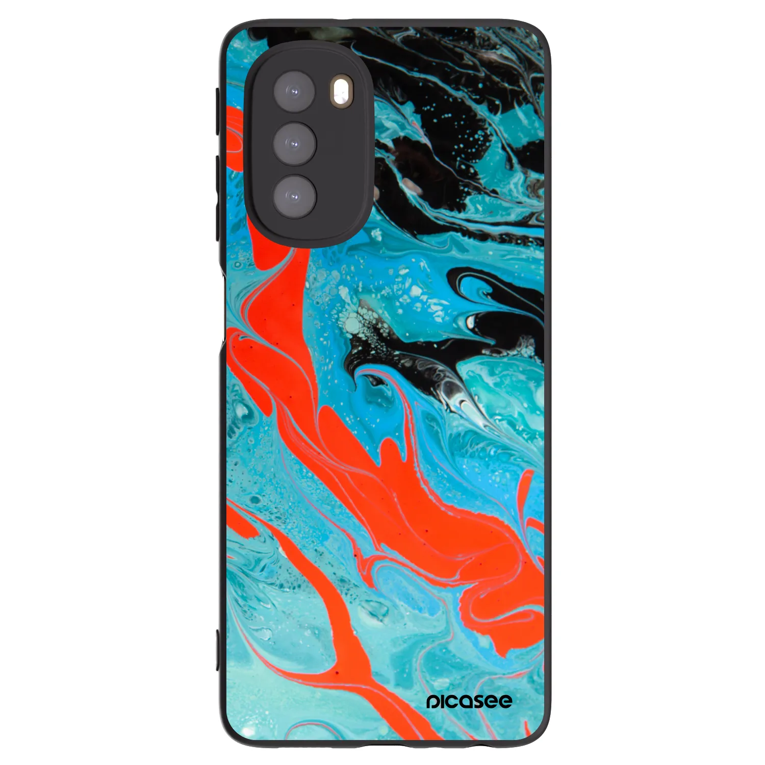 Picasee fekete szilikon tok az alábbi mobiltelefonokra Motorola Moto G51 - Blue Magma