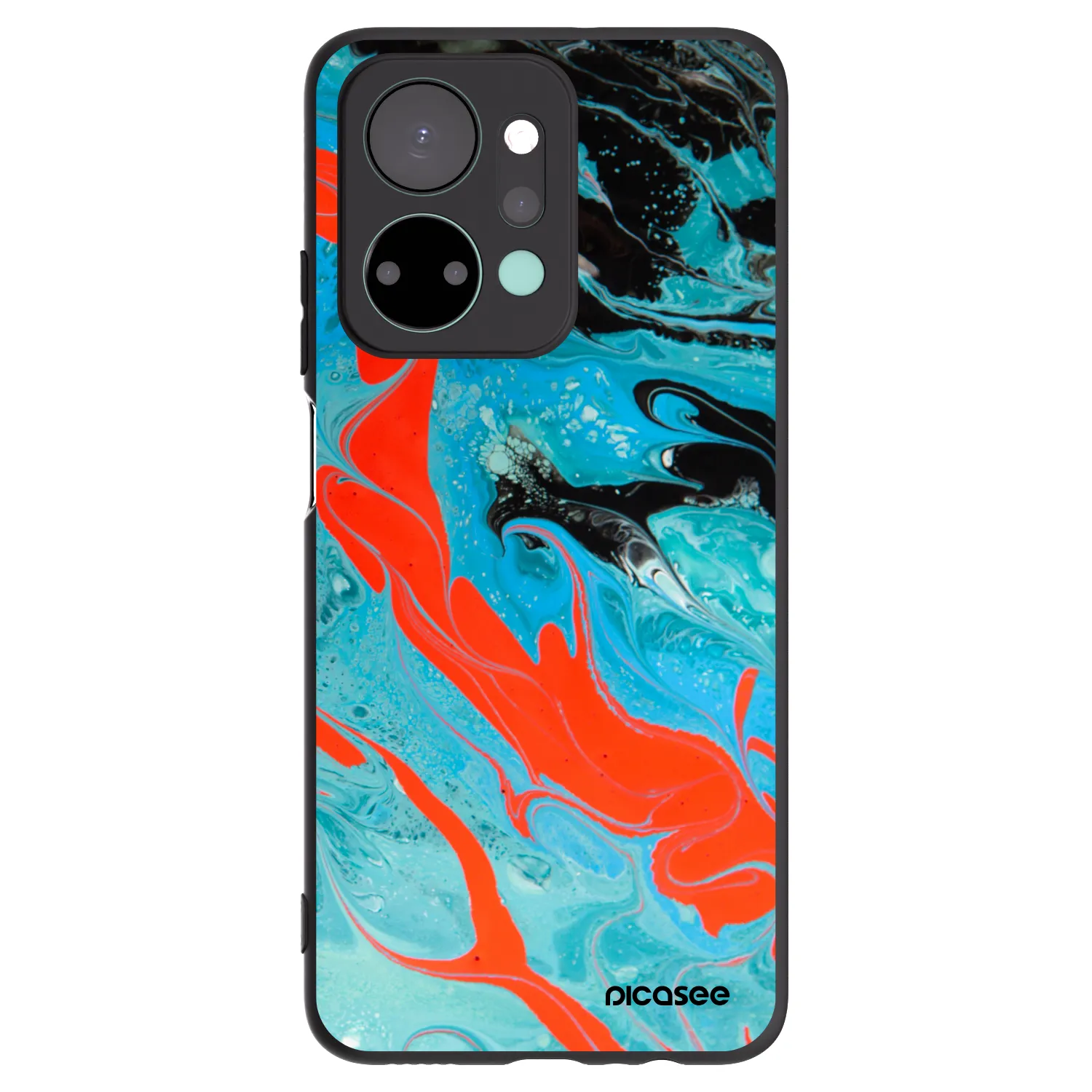 Picasee fekete szilikon tok az alábbi mobiltelefonokra Honor X7a - Blue Magma