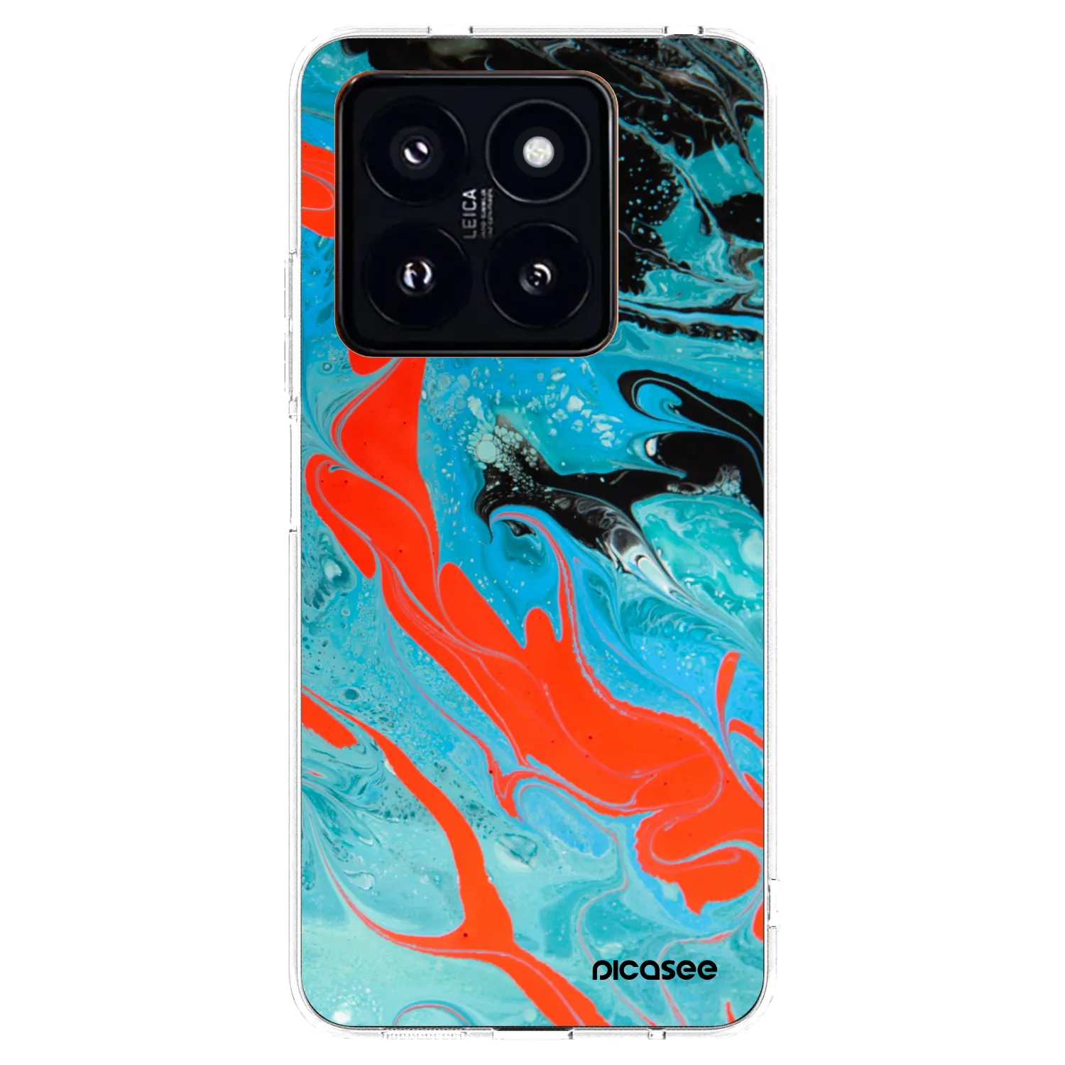 Picasee átlátszó szilikon tok az alábbi mobiltelefonokra Xiaomi 14 Pro - Blue Magma
