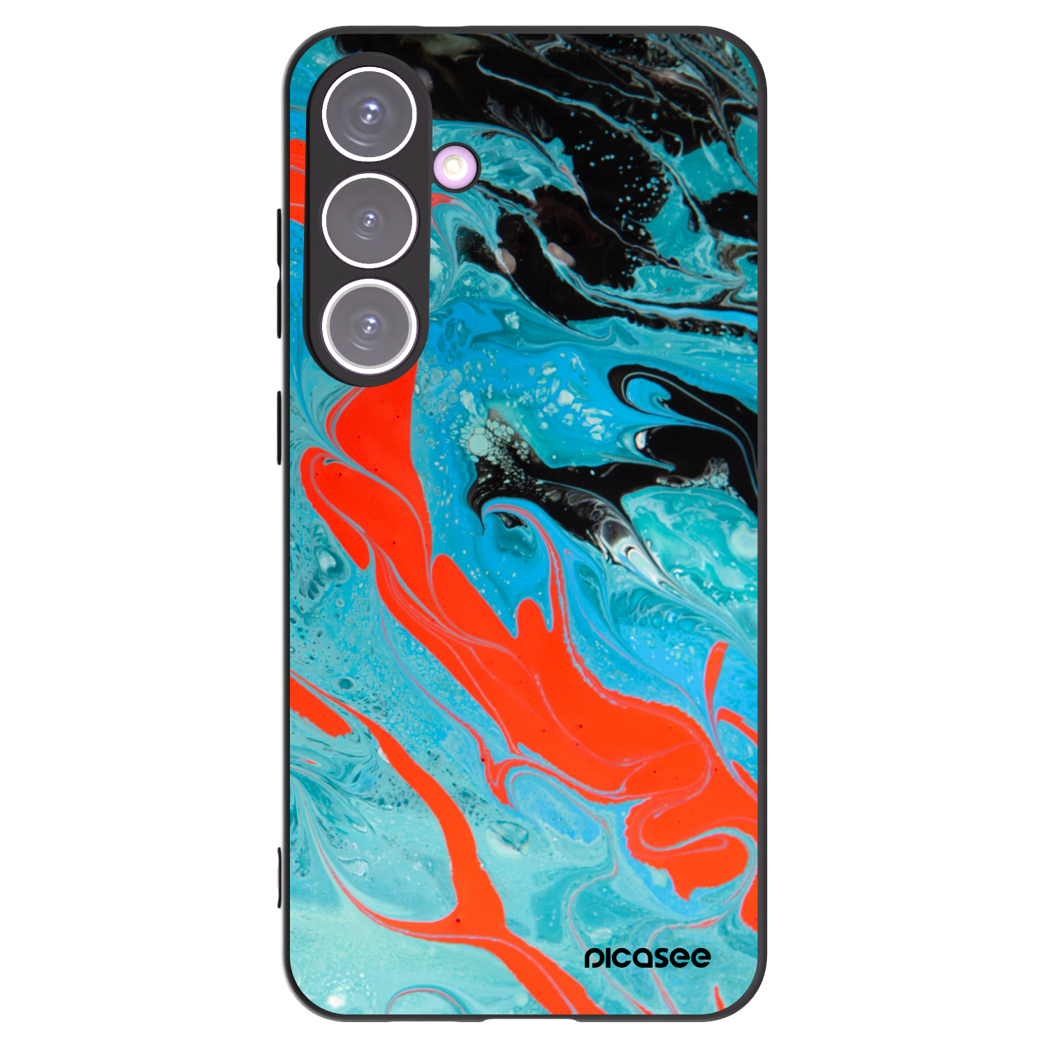 Picasee fekete szilikon tok az alábbi mobiltelefonokra Samsung Galaxy S24+ S926B 5G - Blue Magma