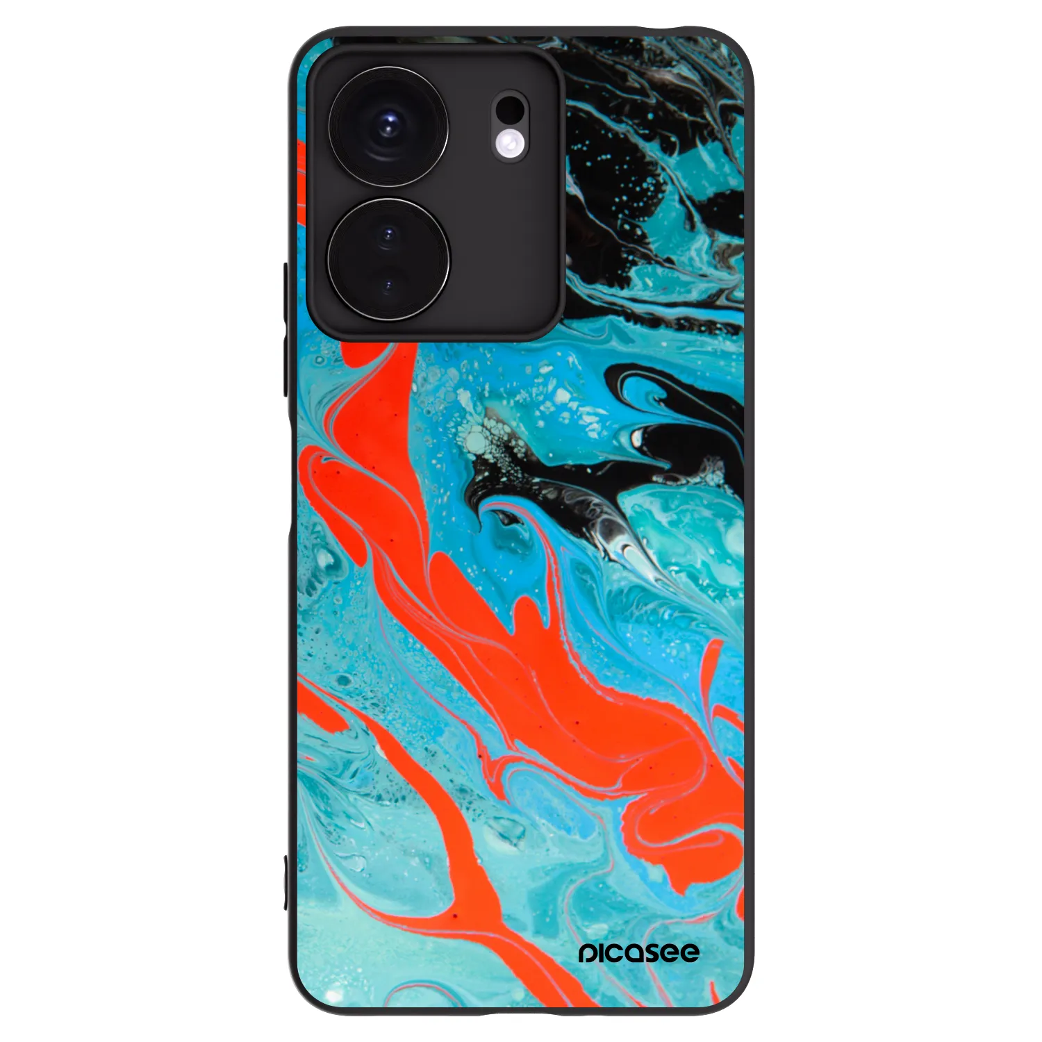 Picasee fekete szilikon tok az alábbi mobiltelefonokra Xiaomi Redmi 13C 4G - Blue Magma