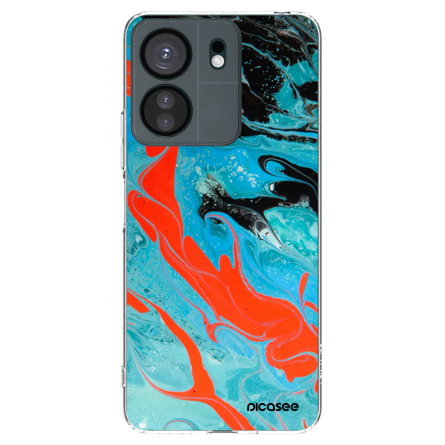 Picasee átlátszó szilikon tok az alábbi mobiltelefonokra Xiaomi Redmi 13C 4G - Blue Magma