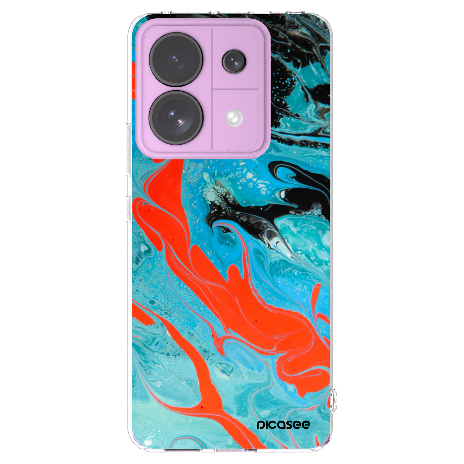 Picasee átlátszó szilikon tok az alábbi mobiltelefonokra Xiaomi Redmi Note 13 Pro 5G - Blue Magma