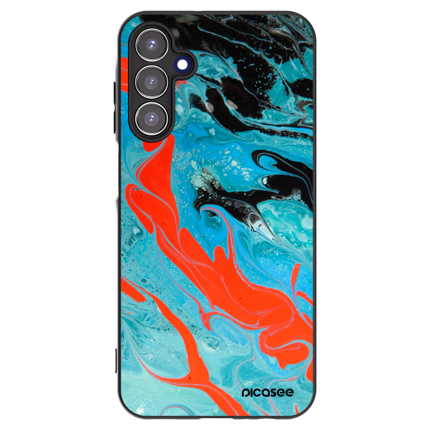 Picasee fekete szilikon tok az alábbi mobiltelefonokra Samsung Galaxy A15 A156B 5G - Blue Magma