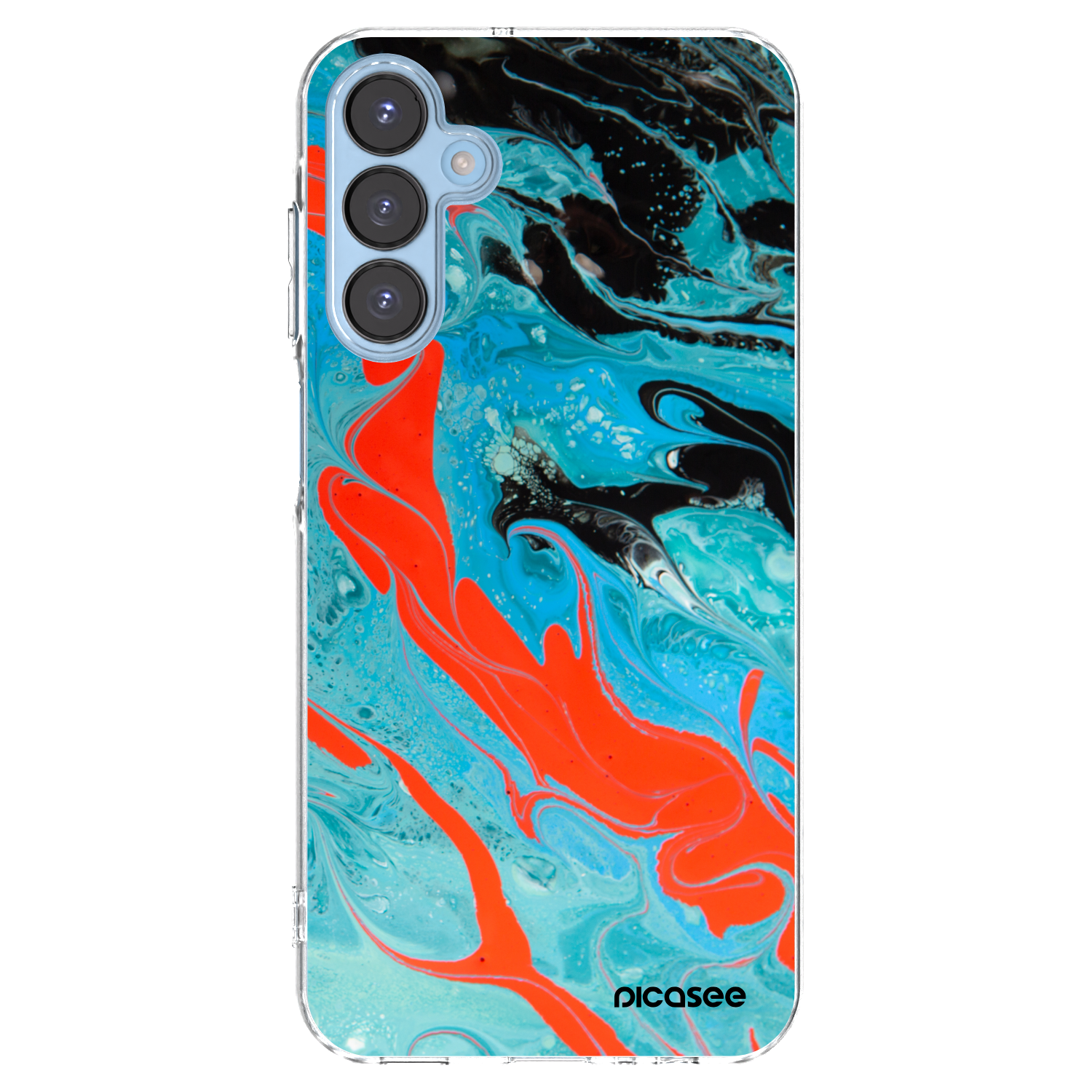 Picasee átlátszó szilikon tok az alábbi mobiltelefonokra Samsung Galaxy A15 A156B 5G - Blue Magma