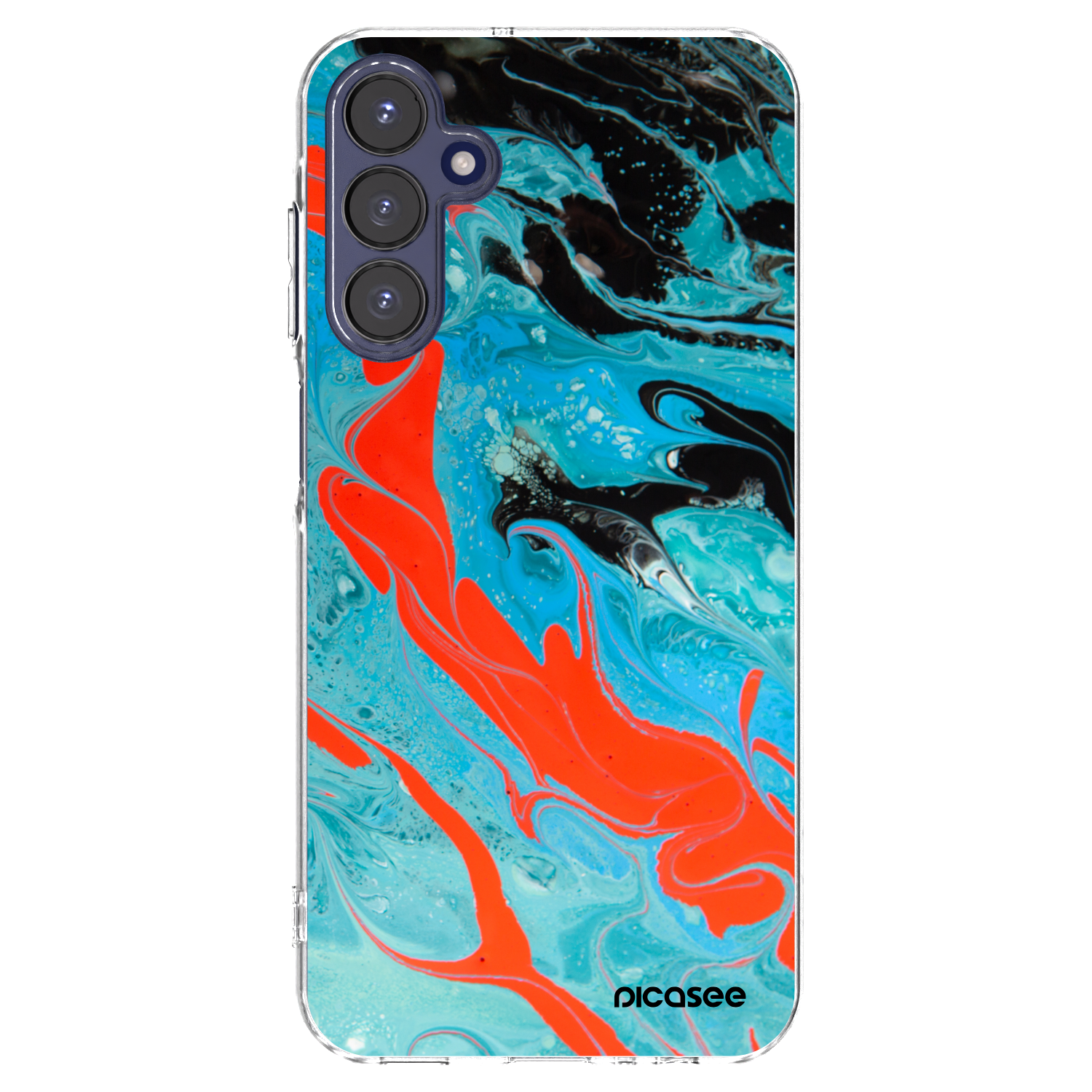 Picasee átlátszó szilikon tok az alábbi mobiltelefonokra Samsung Galaxy A15 A155F 4G - Blue Magma