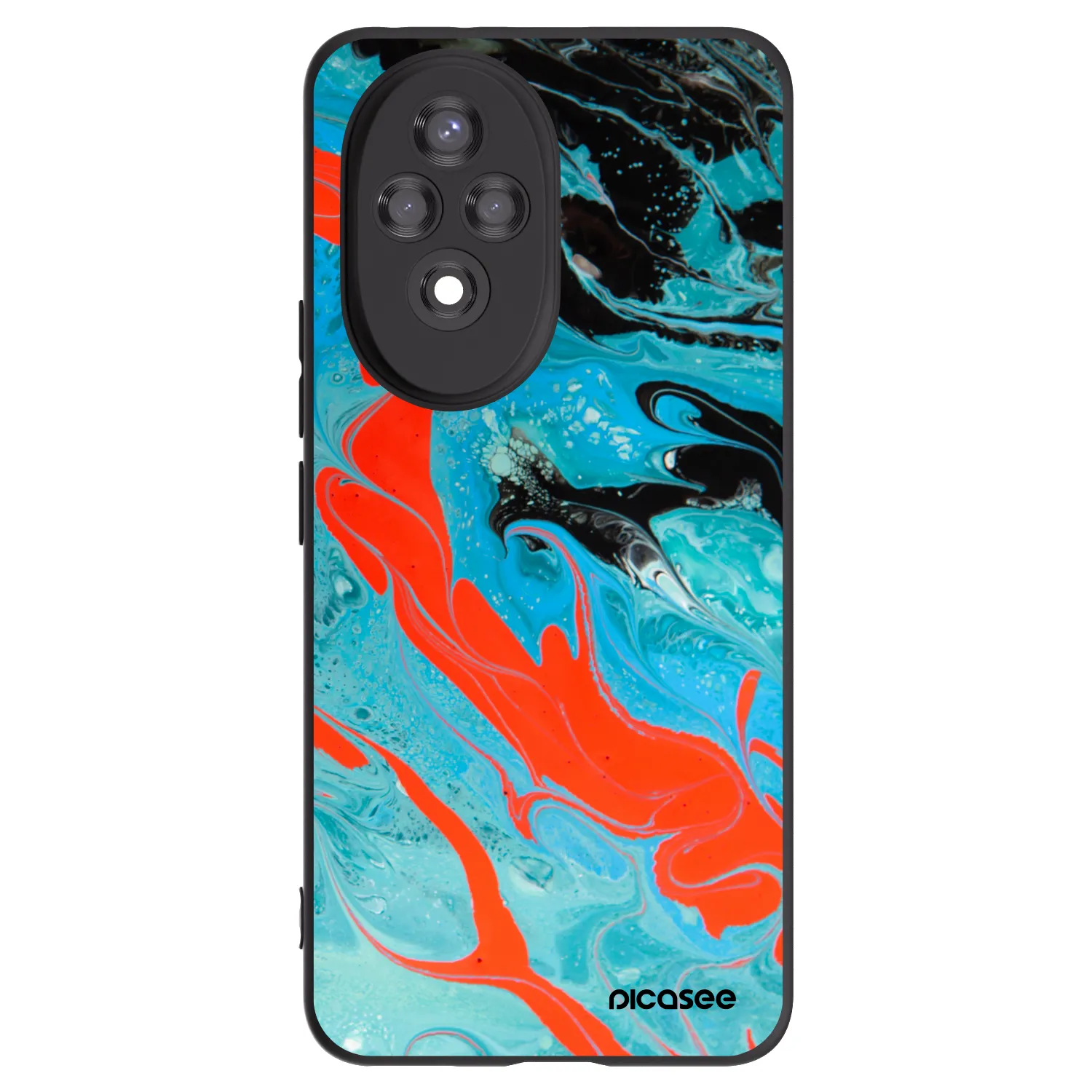 Picasee fekete szilikon tok az alábbi mobiltelefonokra Honor 200 Pro 5G - Blue Magma