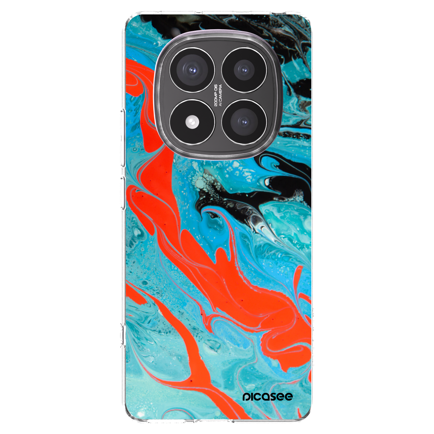 Picasee átlátszó szilikon tok az alábbi mobiltelefonokra Xiaomi Redmi Note 14 Pro+ 5G - Blue Magma