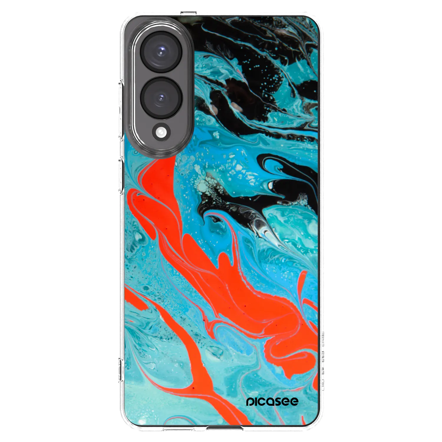 Picasee átlátszó szilikon tok az alábbi mobiltelefonokra Samsung Galaxy S25 Edge 5G - Blue Magma