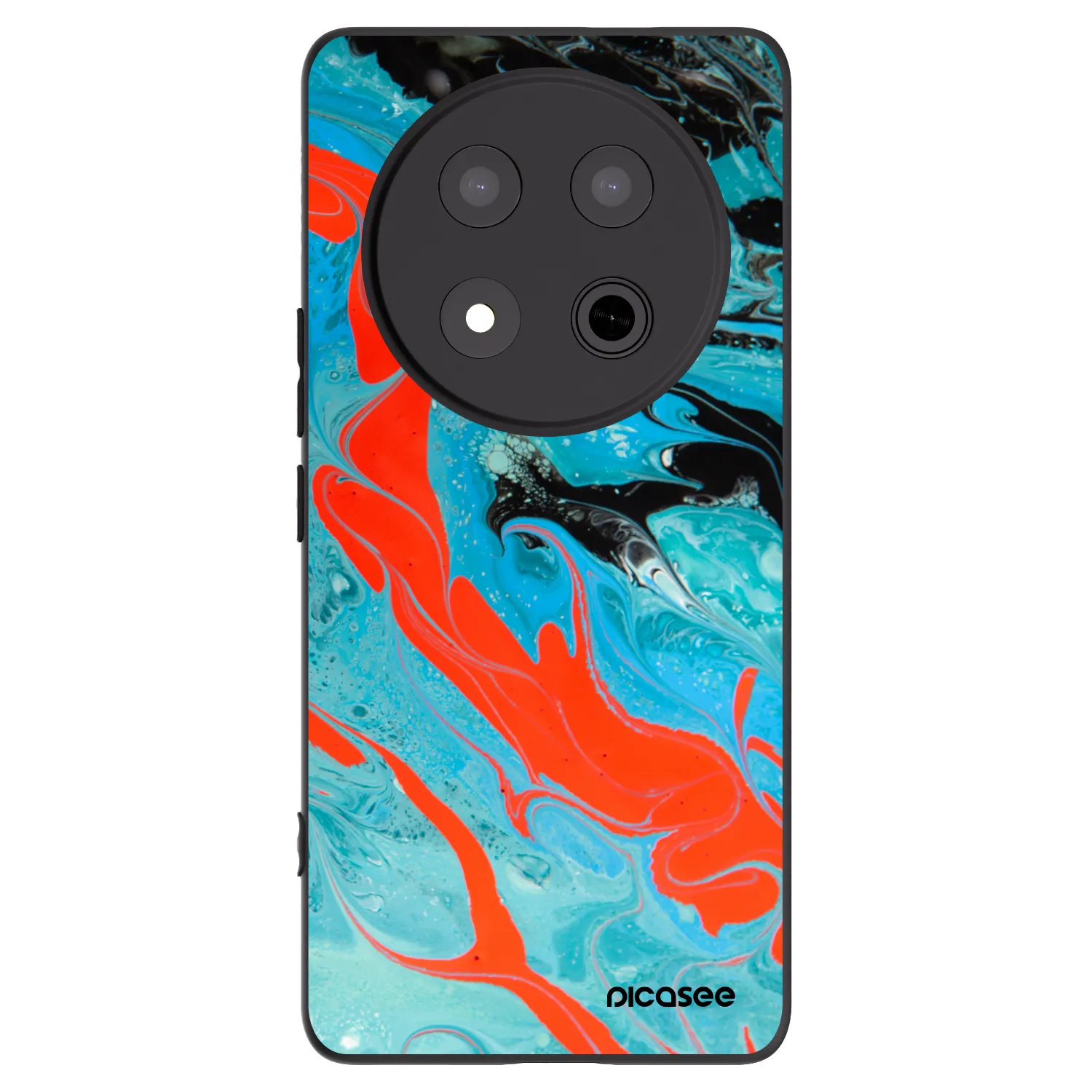 Picasee fekete szilikon tok az alábbi mobiltelefonokra Honor Magic7 Lite 5G - Blue Magma