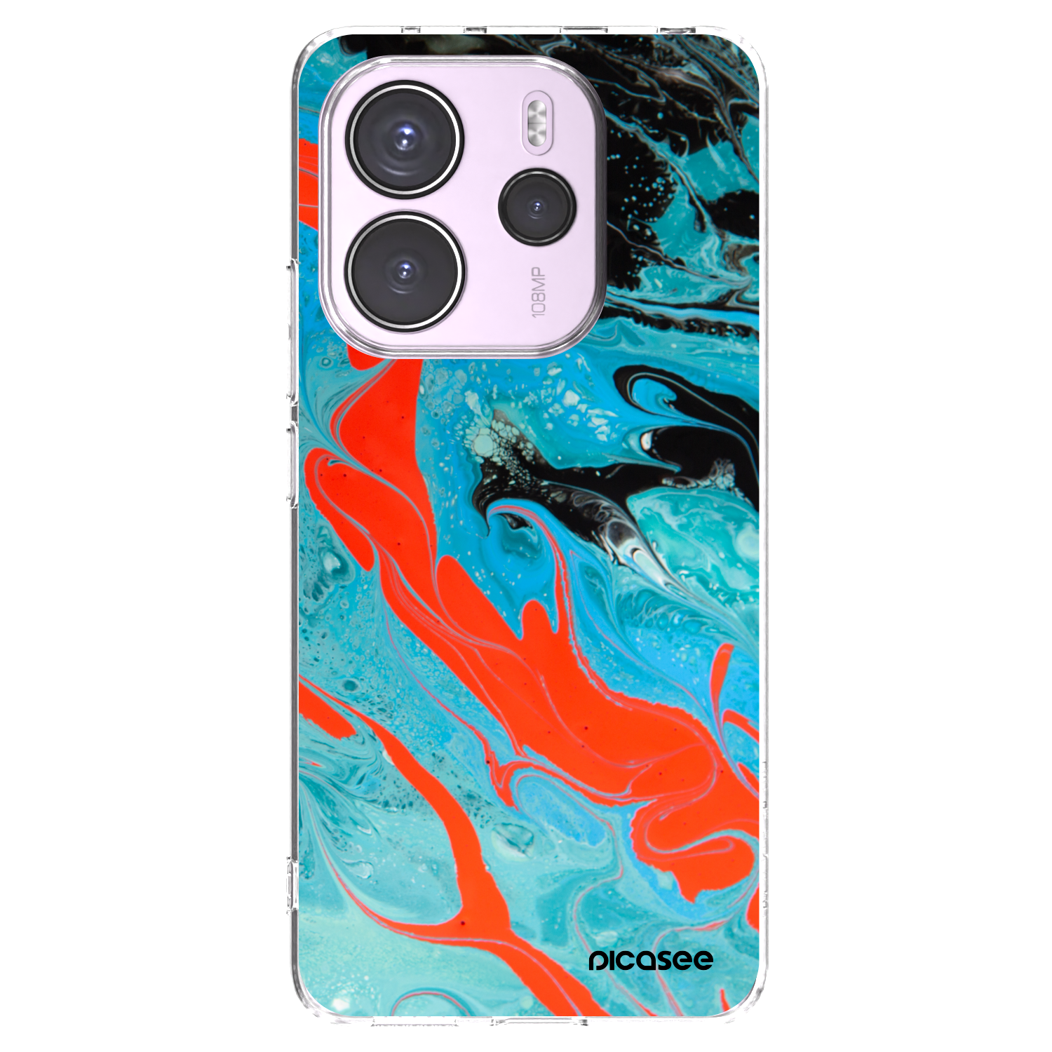 Picasee átlátszó szilikon tok az alábbi mobiltelefonokra Xiaomi Redmi Note 14 4G - Blue Magma