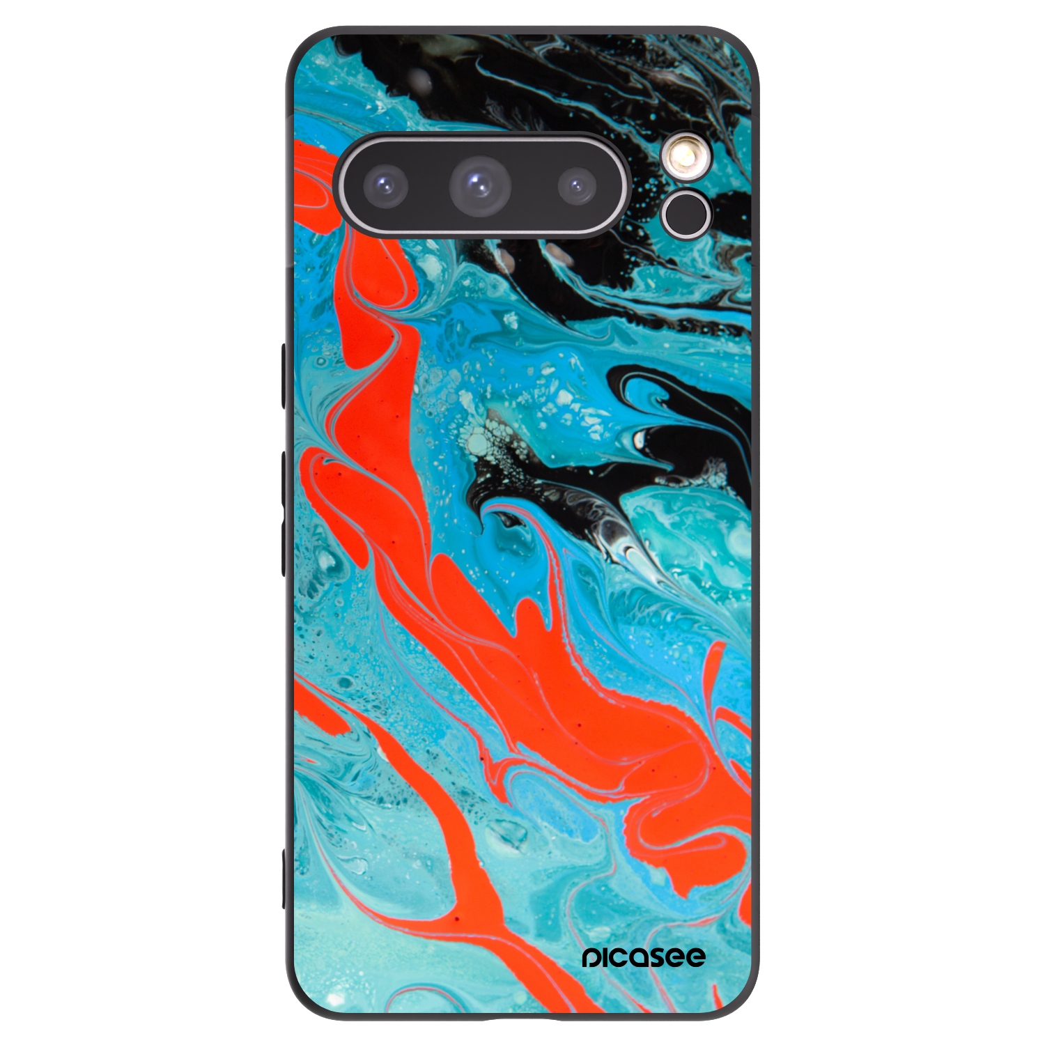 Picasee fekete szilikon tok az alábbi mobiltelefonokra Google Pixel 8 Pro - Blue Magma