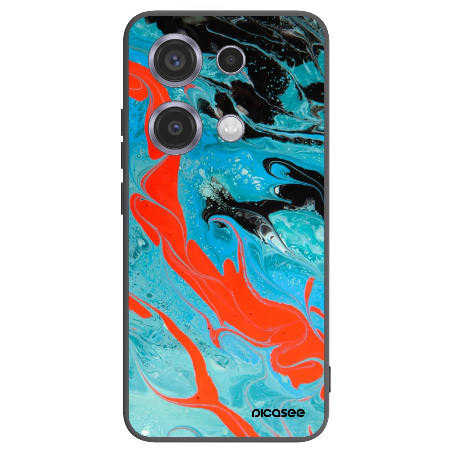 Picasee fekete szilikon tok az alábbi mobiltelefonokra Xiaomi Redmi Note 14S - Blue Magma