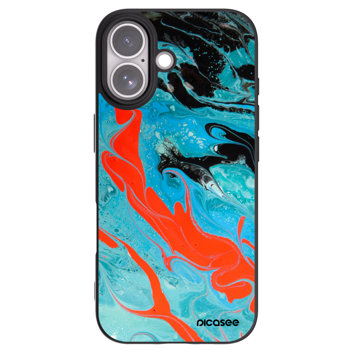 Picasee fekete szilikon tok az alábbi mobiltelefonokra Apple iPhone 17 - Blue Magma