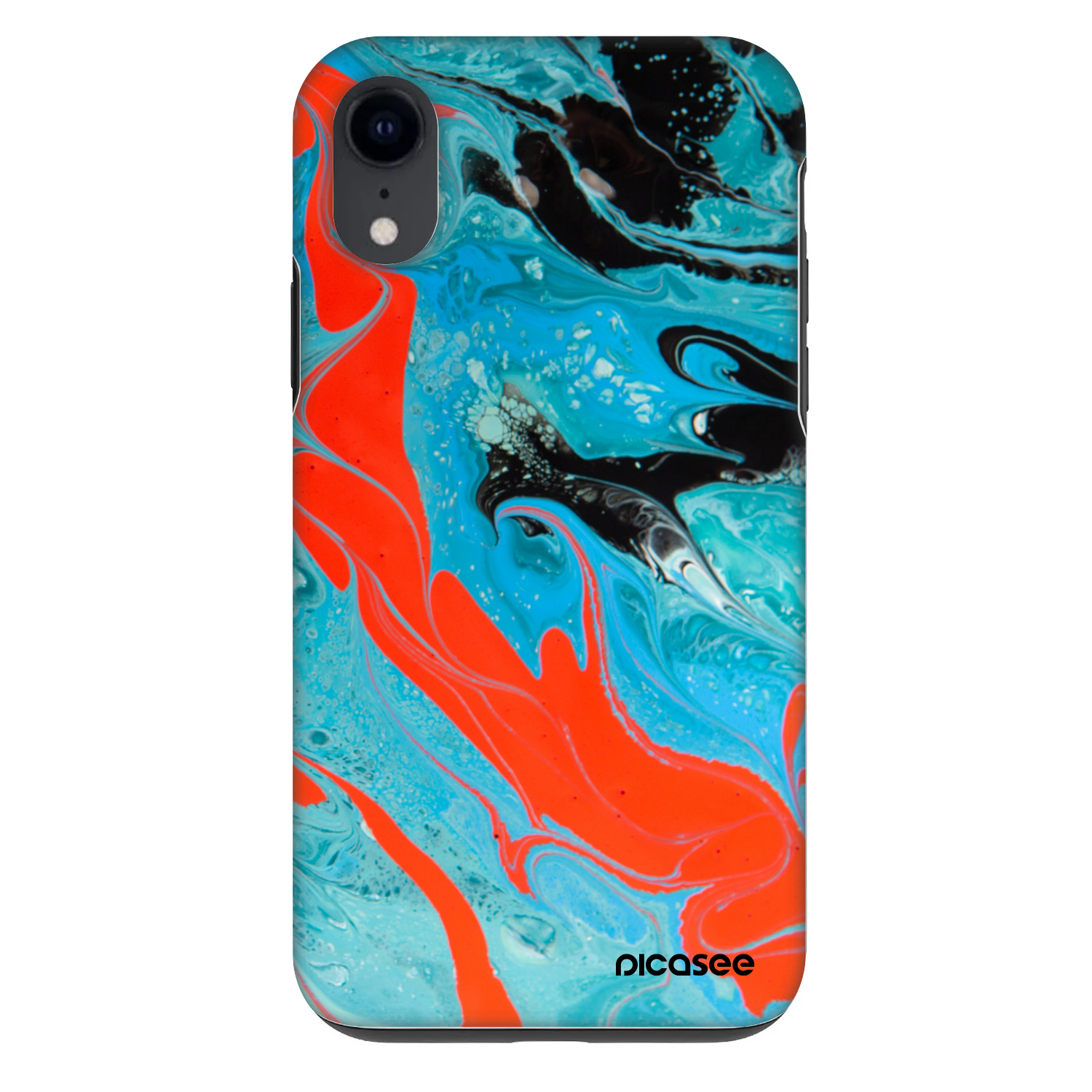 Picasee Fashion Case Apple iPhone XR - Blue Magma