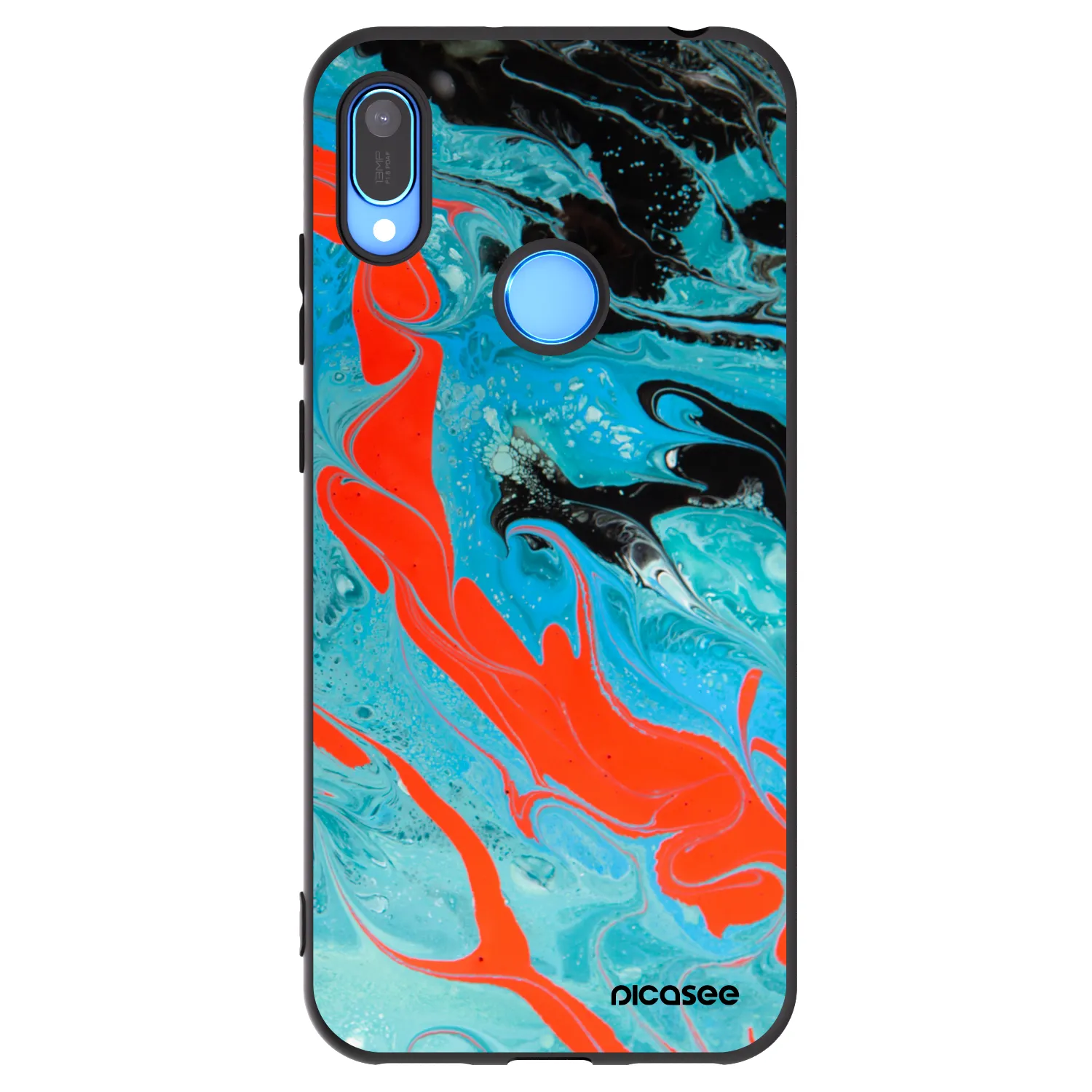 Picasee fekete szilikon tok az alábbi mobiltelefonokra Huawei Y6 2019 - Blue Magma